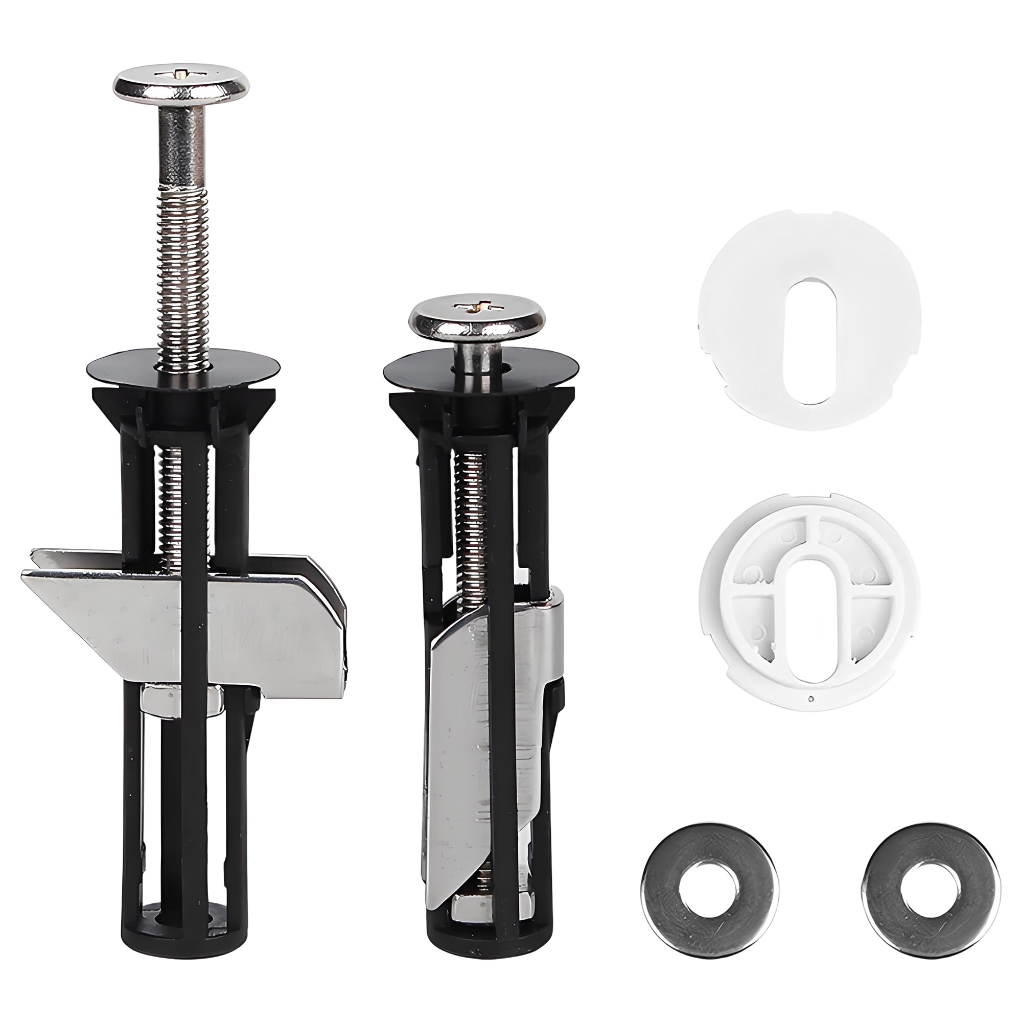 2 Pcs Universal Toilet seat fittings Toilet Seat Bolts and Screws, heavy duty toilet seat fastener bolt kit, Quick Release Top Hinge Fixings Easy to Install Toilet Seat Replacement Parts Kit