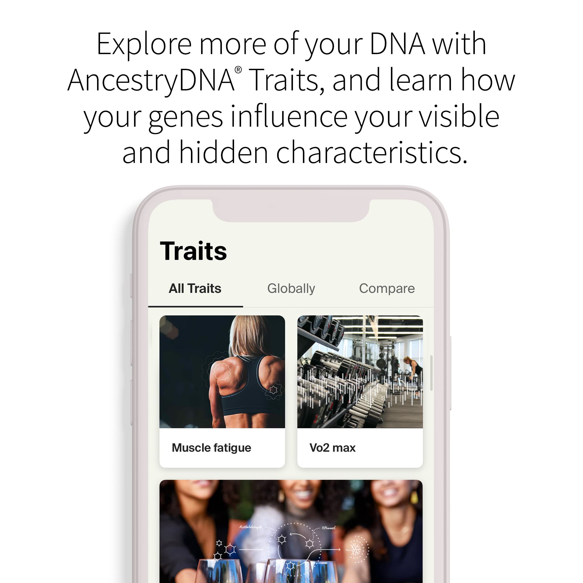 AncestryDNA con Rasgos: Prueba genética de origen étnico con rasgos, kit de pruebas de AncestryDNA con más de 35 rasgos, kit de prueba de ADN de Ancestry, kit de pruebas genéticas