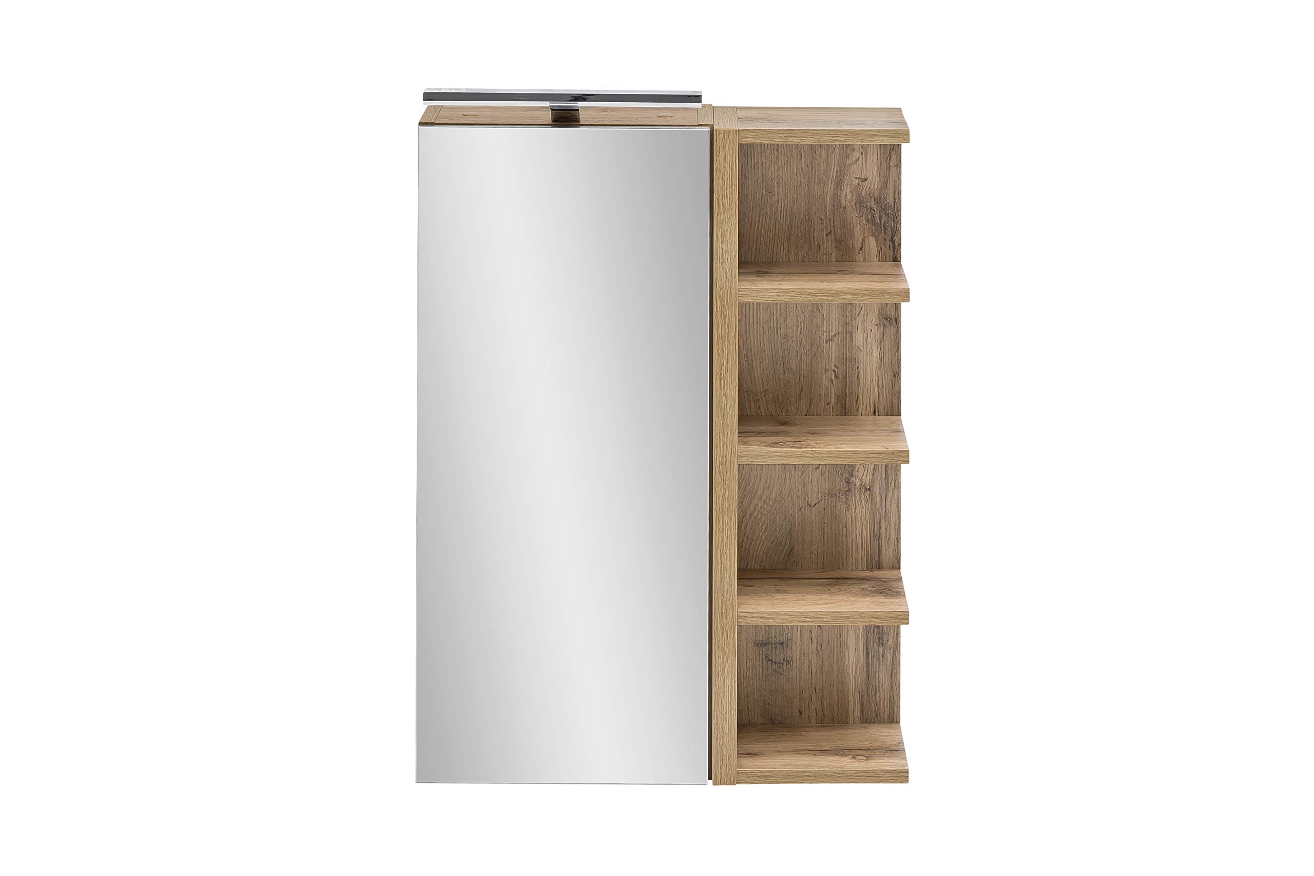 Lavabo Schildmeyer Matteo En Bois Et Métal - Décor Chêne Rustique 50x60x25cm - Vasque Céramique