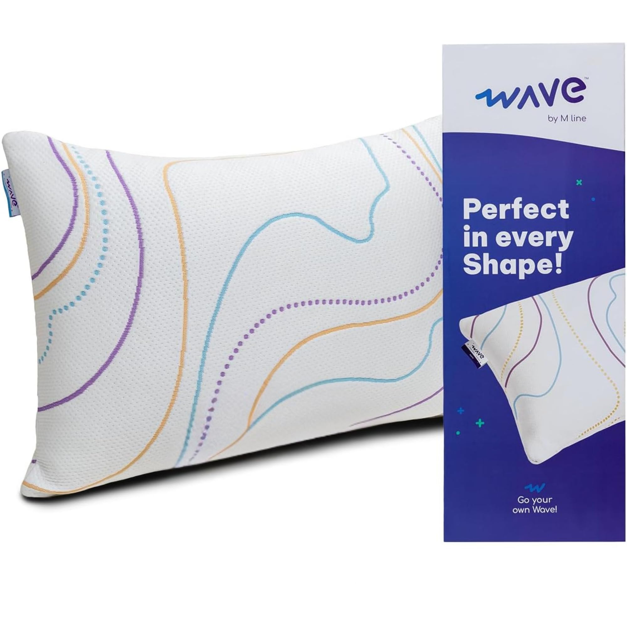 M LINE Höhenverstellbares Memory Foam Kopfkissen 50x70 cm Ergonomisches Stützkissen Seitenschläferkissen Rückenschläferkissen