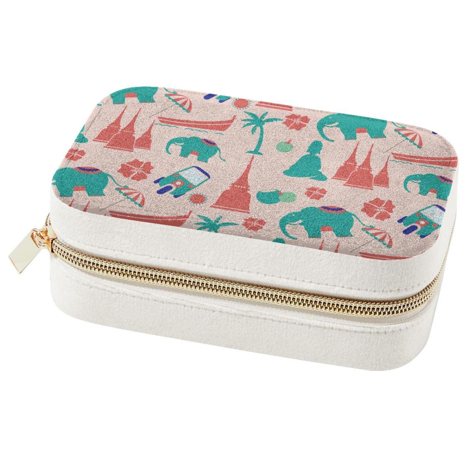 Boîte à bijoux de voyage rose pour ranger vos colliers et bagues en déplacement