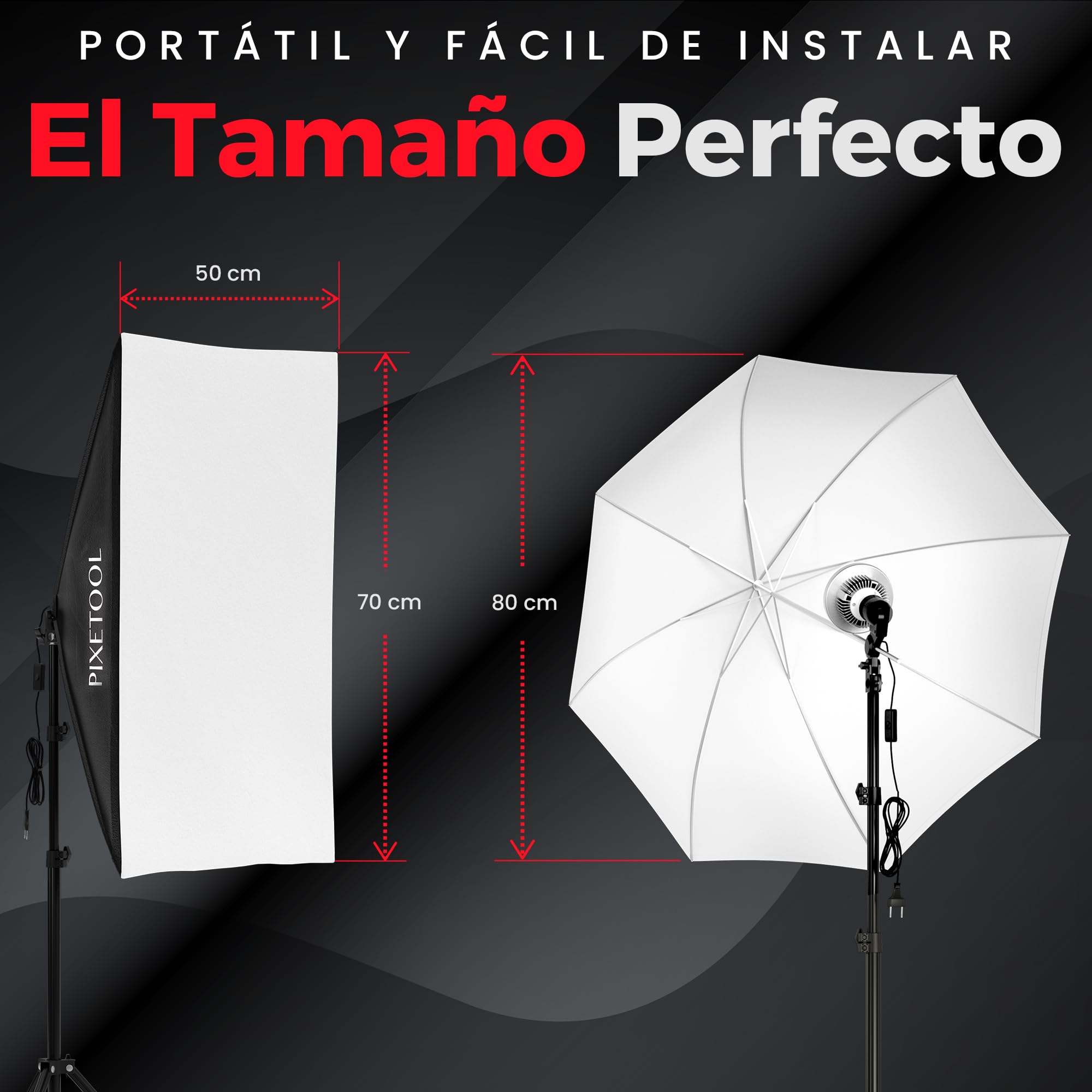 Set de Estudio Fotografía - Green Screen (3 x 3 m) con Soporte (3 x 2,6 m) - Softbox con Luces - Fondo Fotografia - Caja de Luz Fotografía - Accesorios Fotografia Gaming Streaming