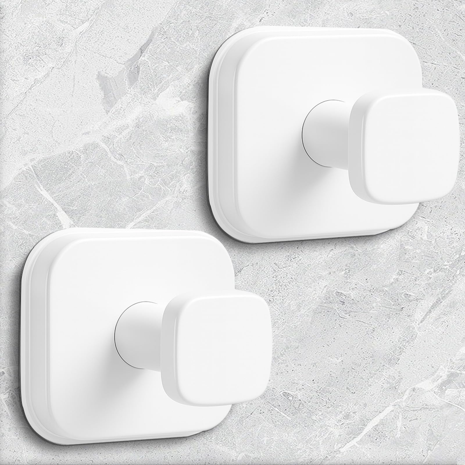 WingWider Shower Hooks for Inside Shower,Reusable Suction Cup Hooks for Glass Window,Mirror,Removable Towel Hooks for Bathroom,2 Pack(White)