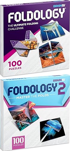 FOLDOLOGY Paquete combinado de 1 y 2 – Juego de rompecabezas de origami para niños, adolescentes y adultos | Entrenamiento cerebral, apto para