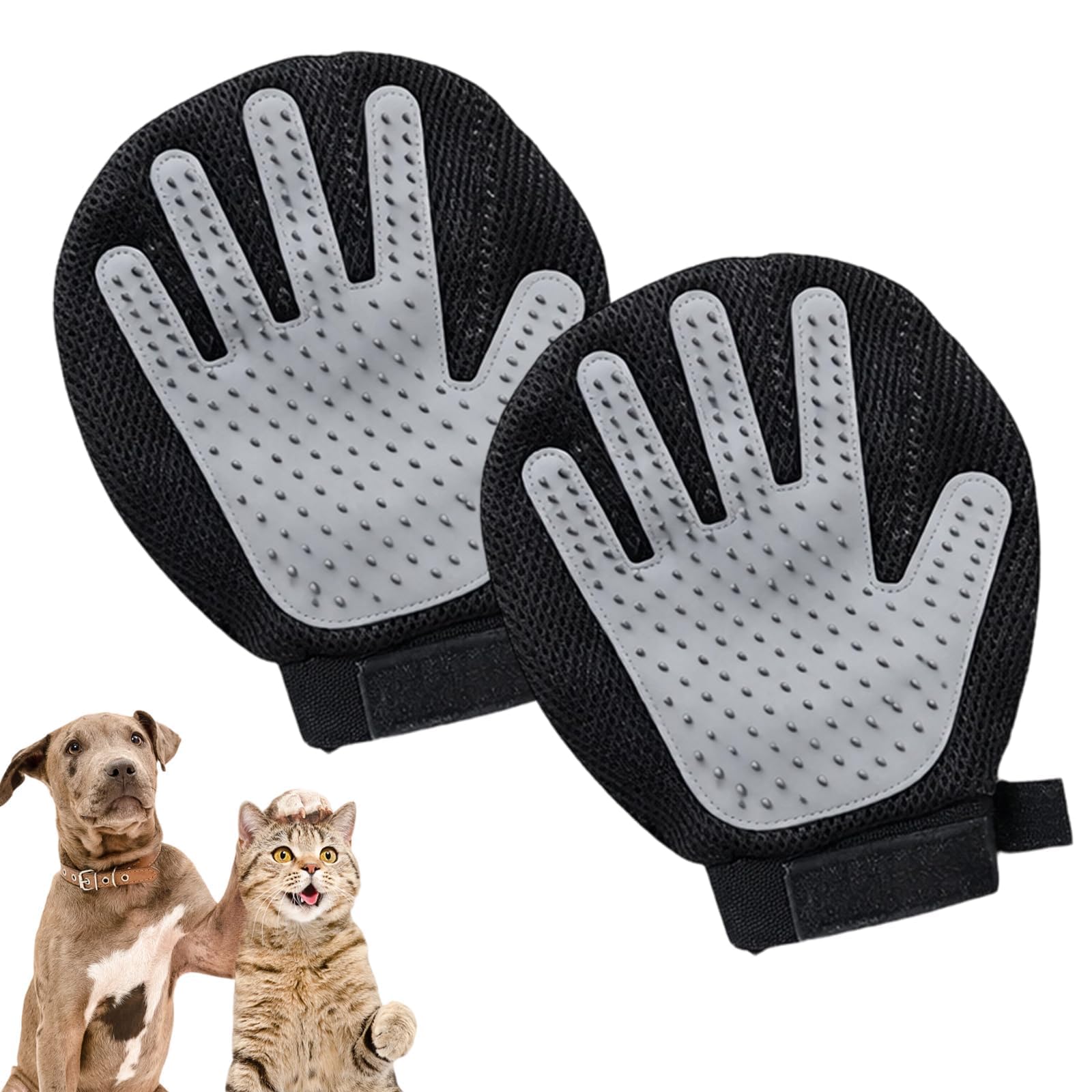 Pet Hair Remover Glove, Pet Hair Removal Glove, Cat Grooming Glove,Dog Grooming Gloves, Pet Grooming Gloves, Pet Hair Glove, Efficient Pet Hair Removal, Dual-Sided Design, 26 cm by 19 cm Dimensions