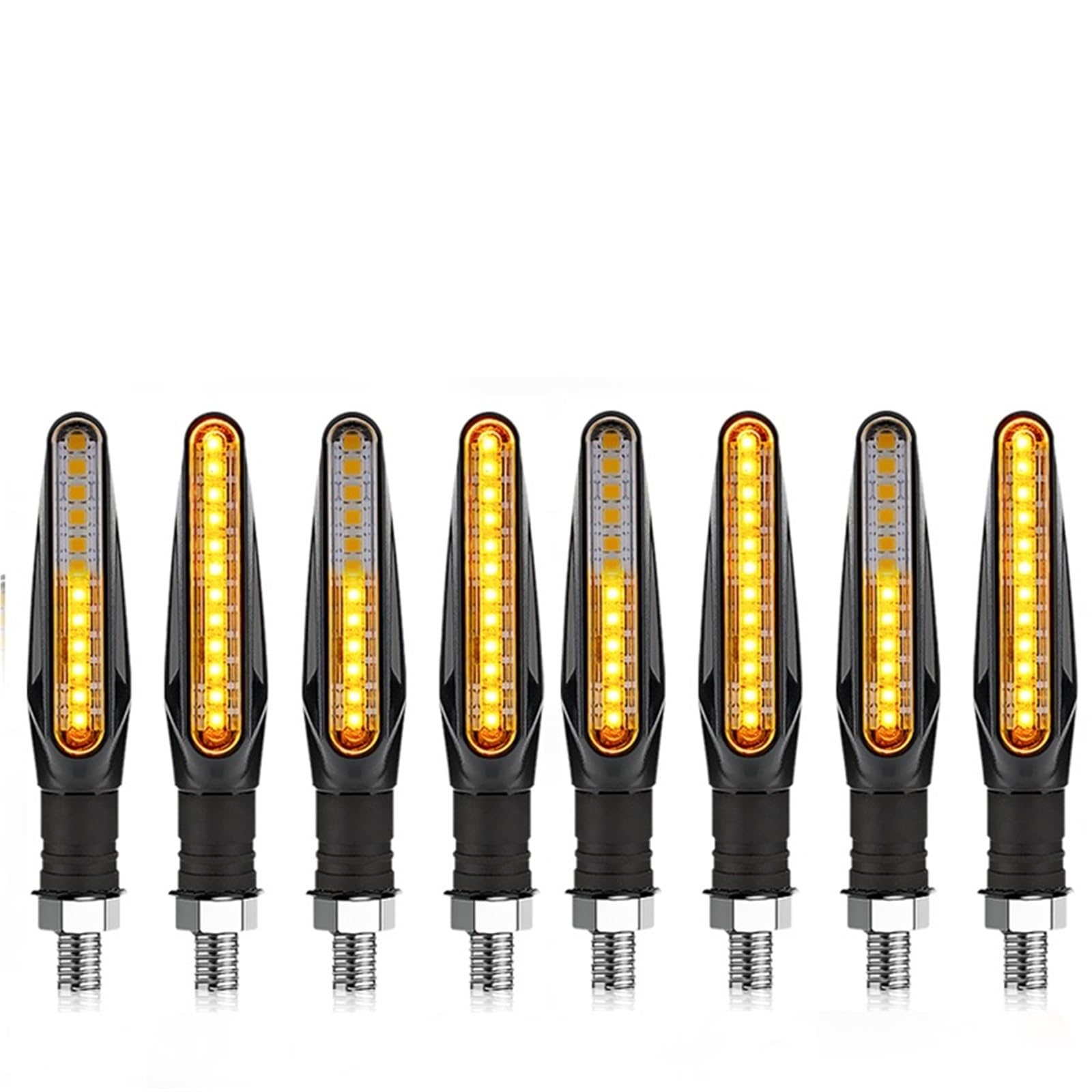 reflektory przednie Kierunkowskazy motocyklowe Bursztynowy migacz Przepływ wody Wbudowany przekaźnik Lampa sygnalizacyjna Migające światła(8 Pcs)