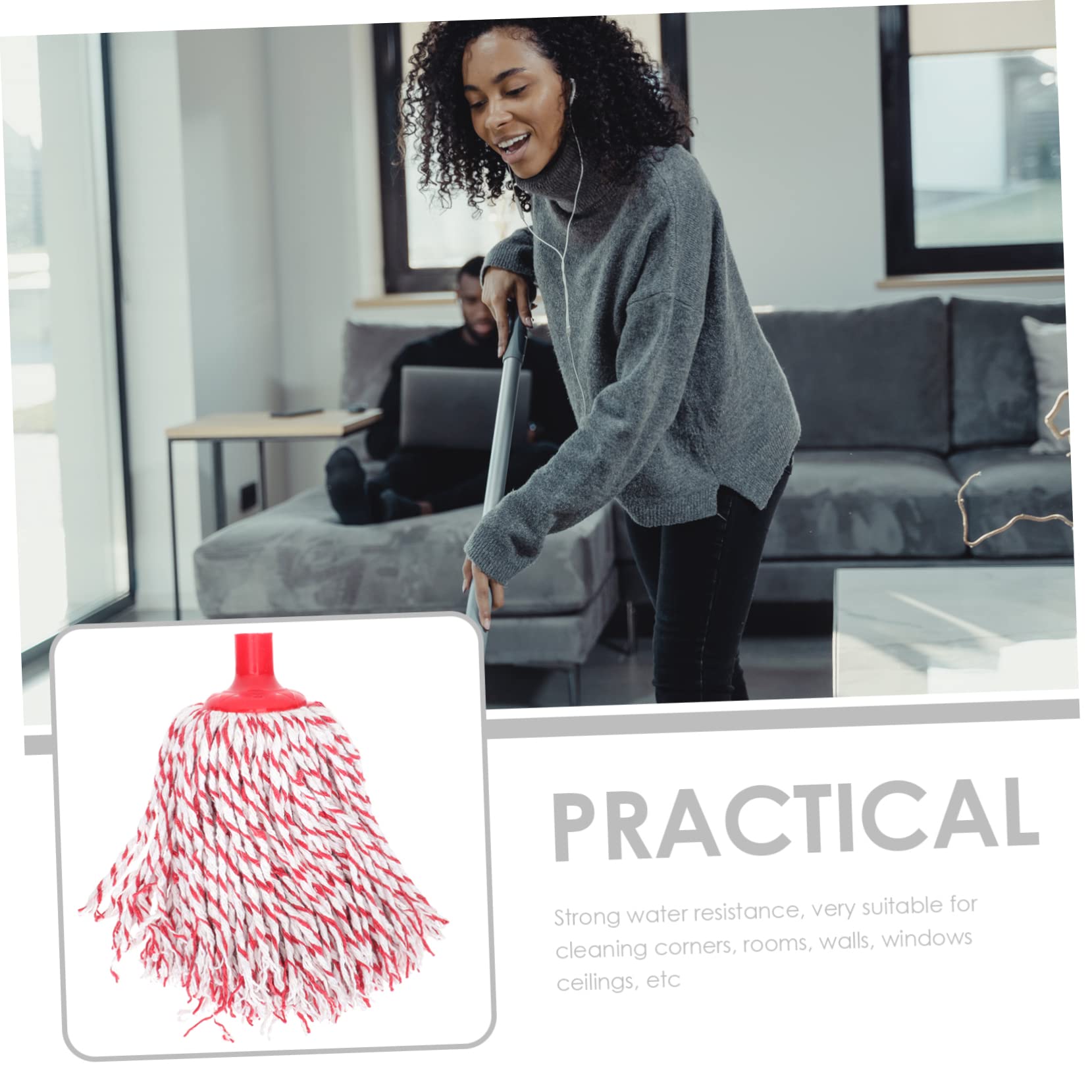 Garneck Wischmopp Ersatzkopf 2 Stück - Saugstarker Mikrofaser Mop Für Alle Böden