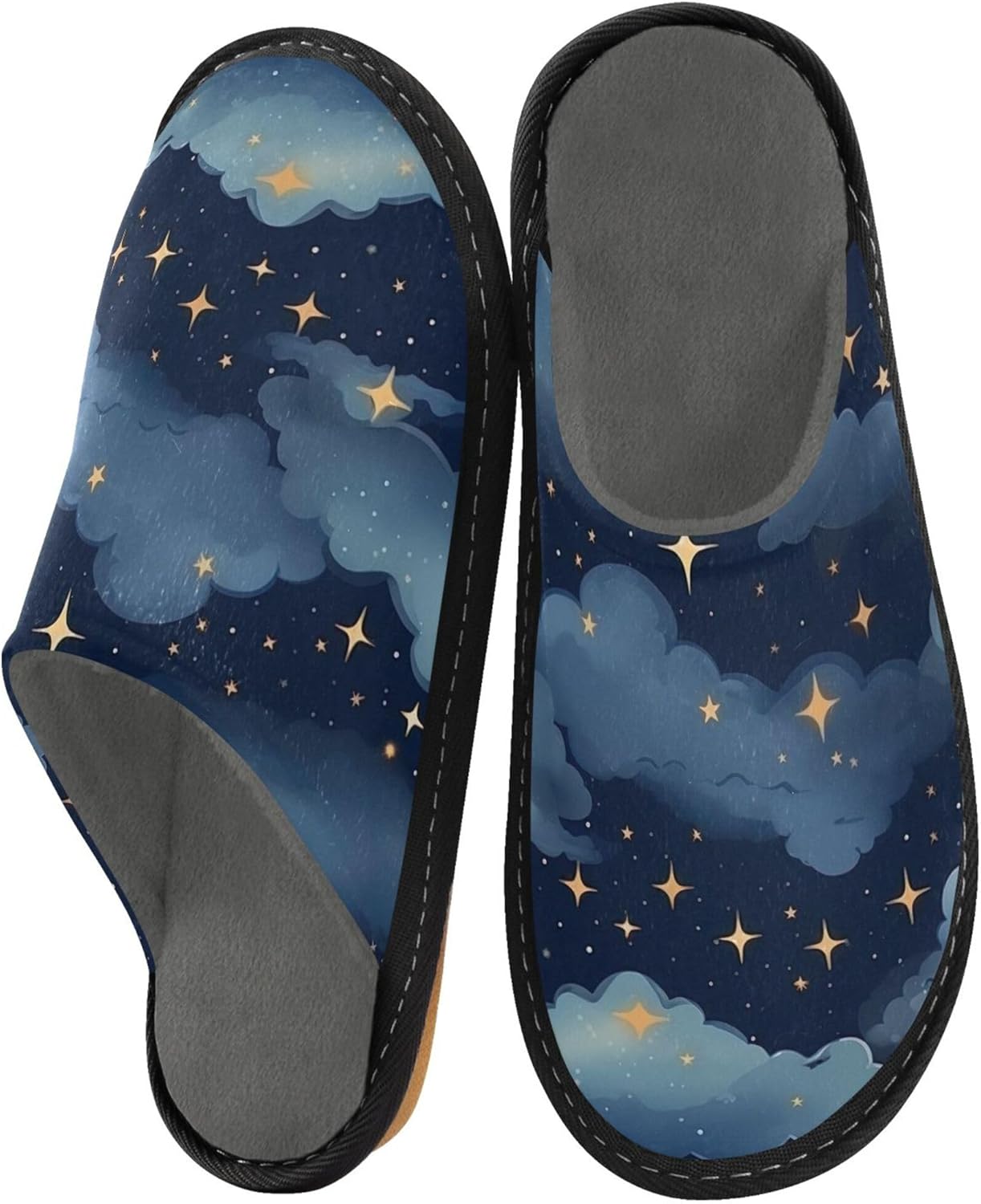 Nebula Star House Slippers – Cozy Fuzzy Slippers for Guests, Washable & Disposable, Perfect for Shoeless Home, Spa & Hotel Use A110925