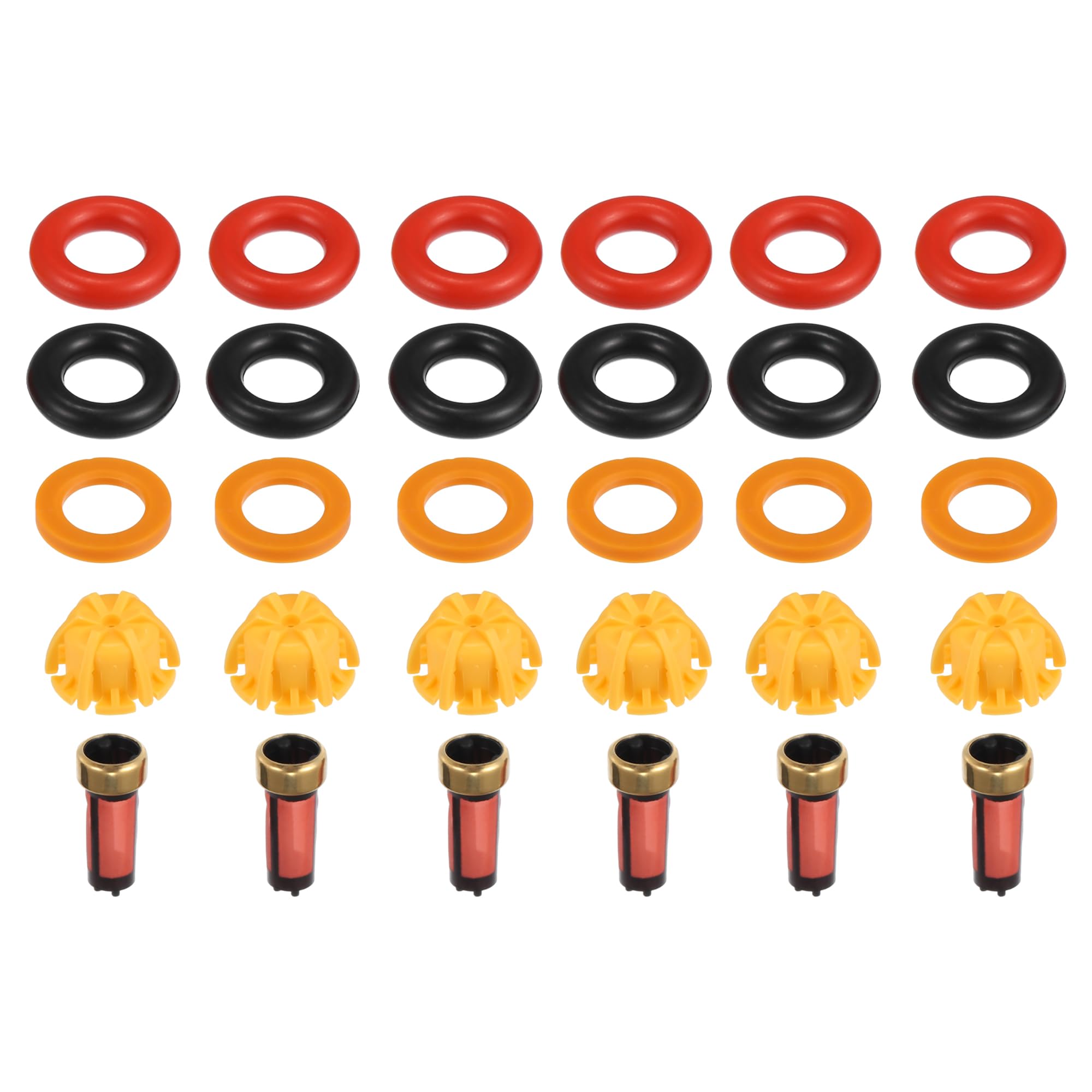 A ABSOPRO Juntas Tóricas Y Filtros Inyector Para Bmw 325I 92-95 6 Piezas | Anillo 8Mm, Filtro 14X6Mm, Para Bmw 525I 91-95, Para Bmw 323Is 98-99, Para Bmw 325Is 92-95, Para Bmw M3 95