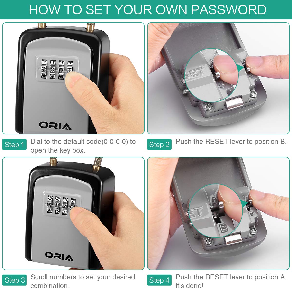 2022 Upgraded Key Lock Box, Safe Lock Box for Keys with Removable