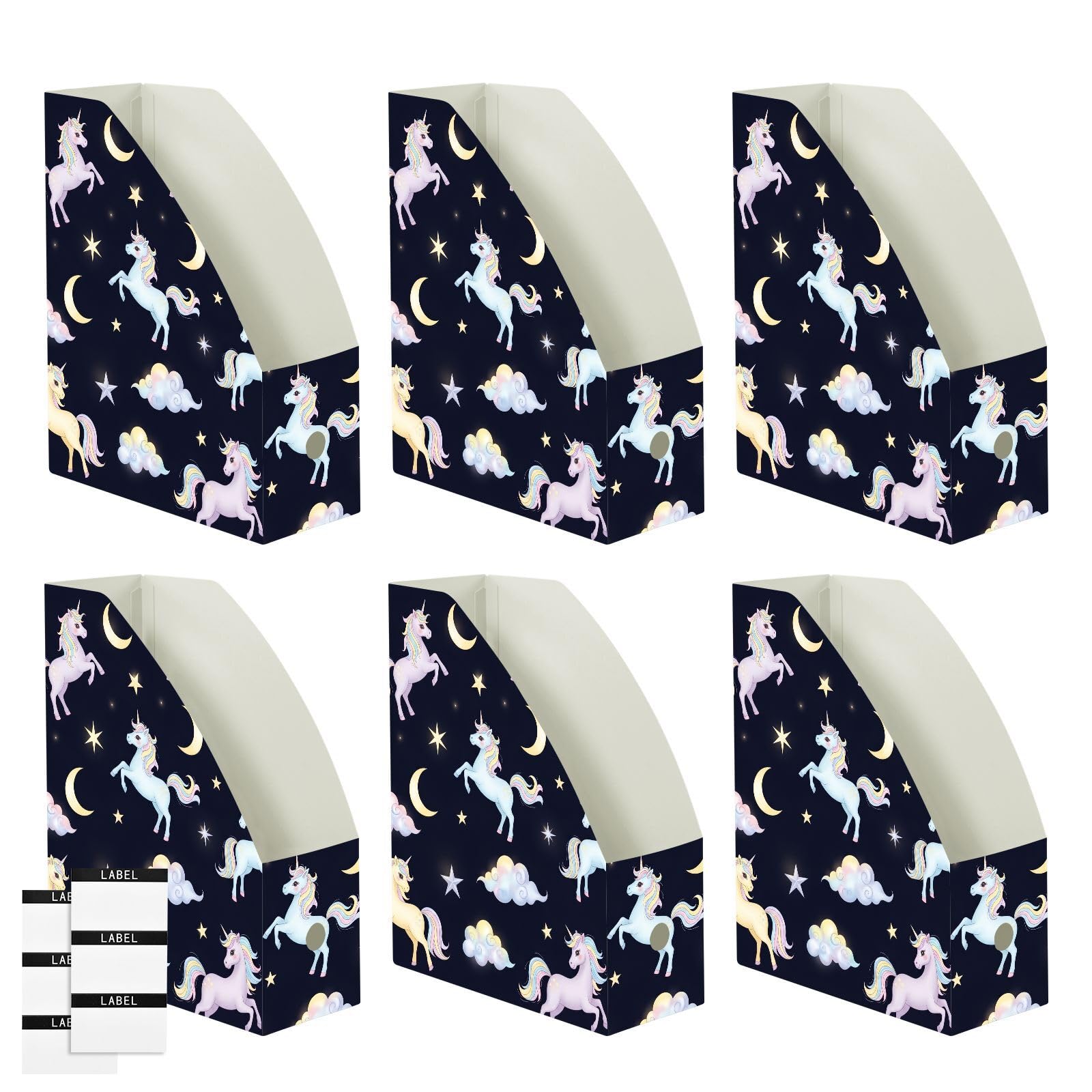 Porte-revues pliable à plat Licorne Bleu