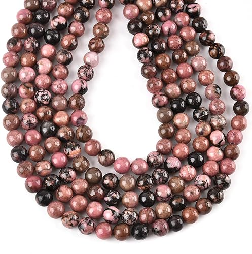 Miniatura 104 de Cuentas redondas naturales semipreciosas de piedra suelta para hacer joyas, brazaletes, collares Ojo de tigre rojo,Piedra de Yaxaita,Azul