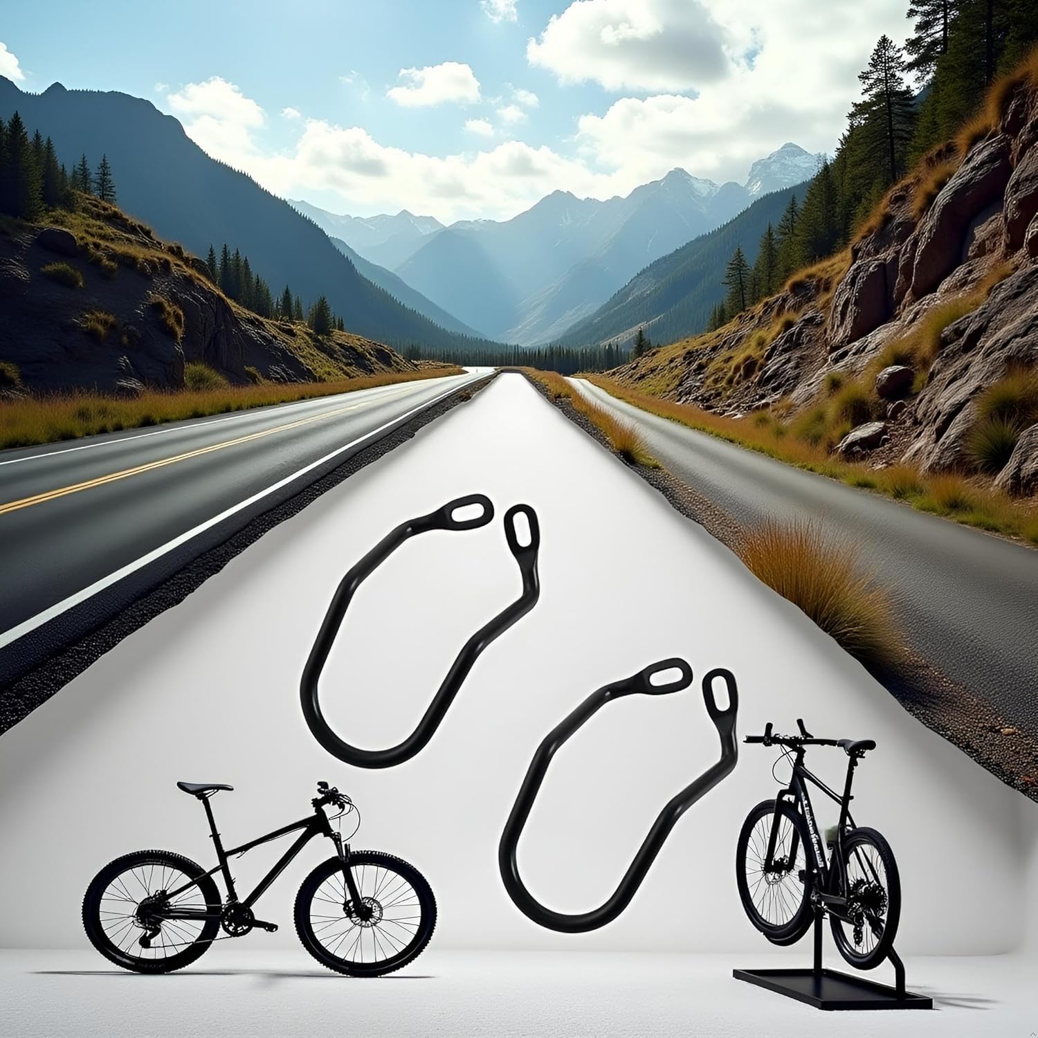2 protezioni per deragliatore in acciaio nero per bicicletta, mountain bike, bici da strada, protezione per cambio posteriore (150 mm)