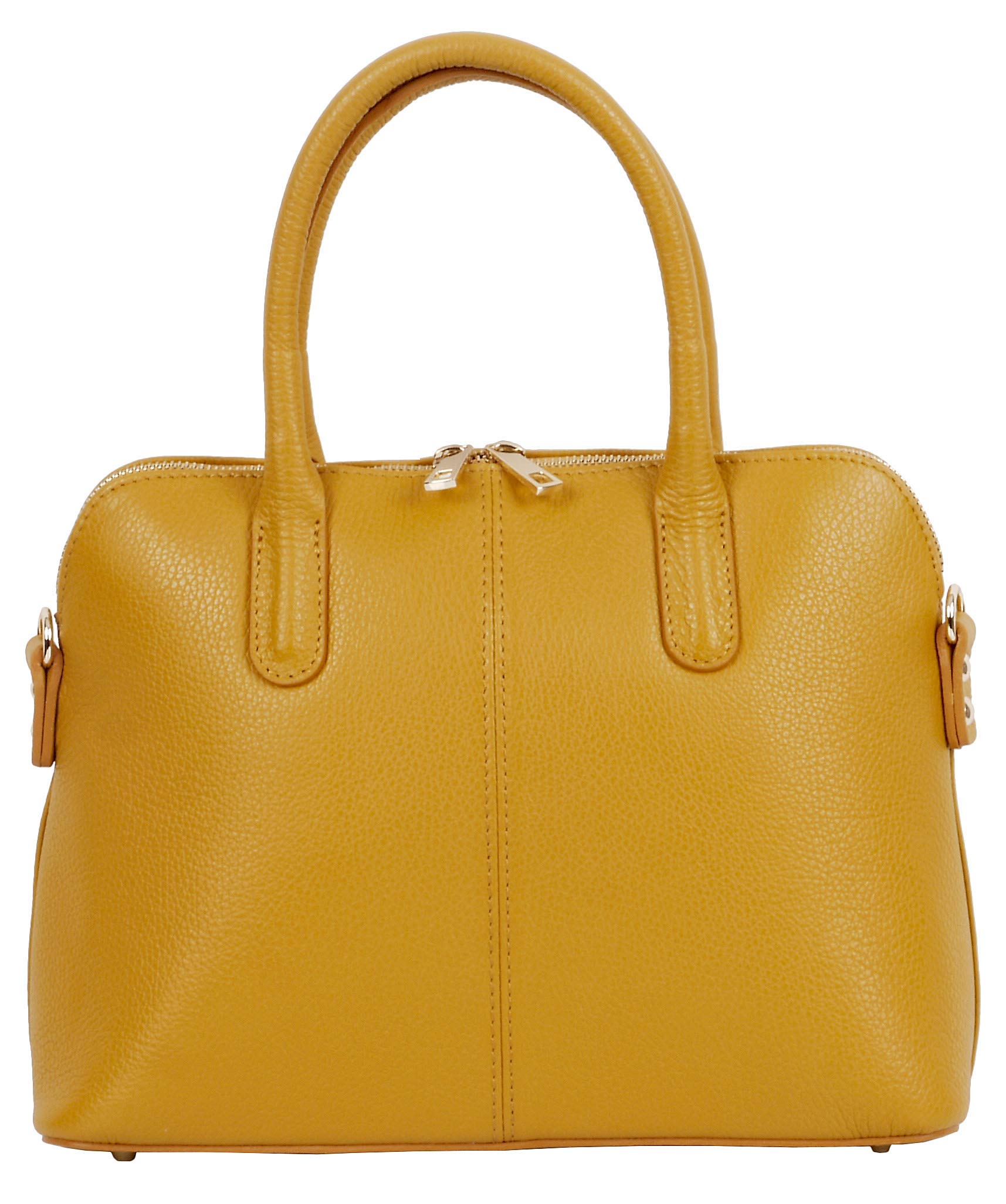 PRIMO SACCHI Italian Textured Leather Hand Made Bowling Style Handbag Tote Grab Bag Shoulder Bag