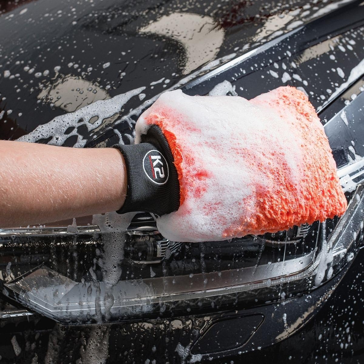 K2 Guante de Microfibra para Lavado de Coches – Limpieza Suave y Sin Rayones – Alta Absorción y Comodidad – Reutilizable y Lavable (12)