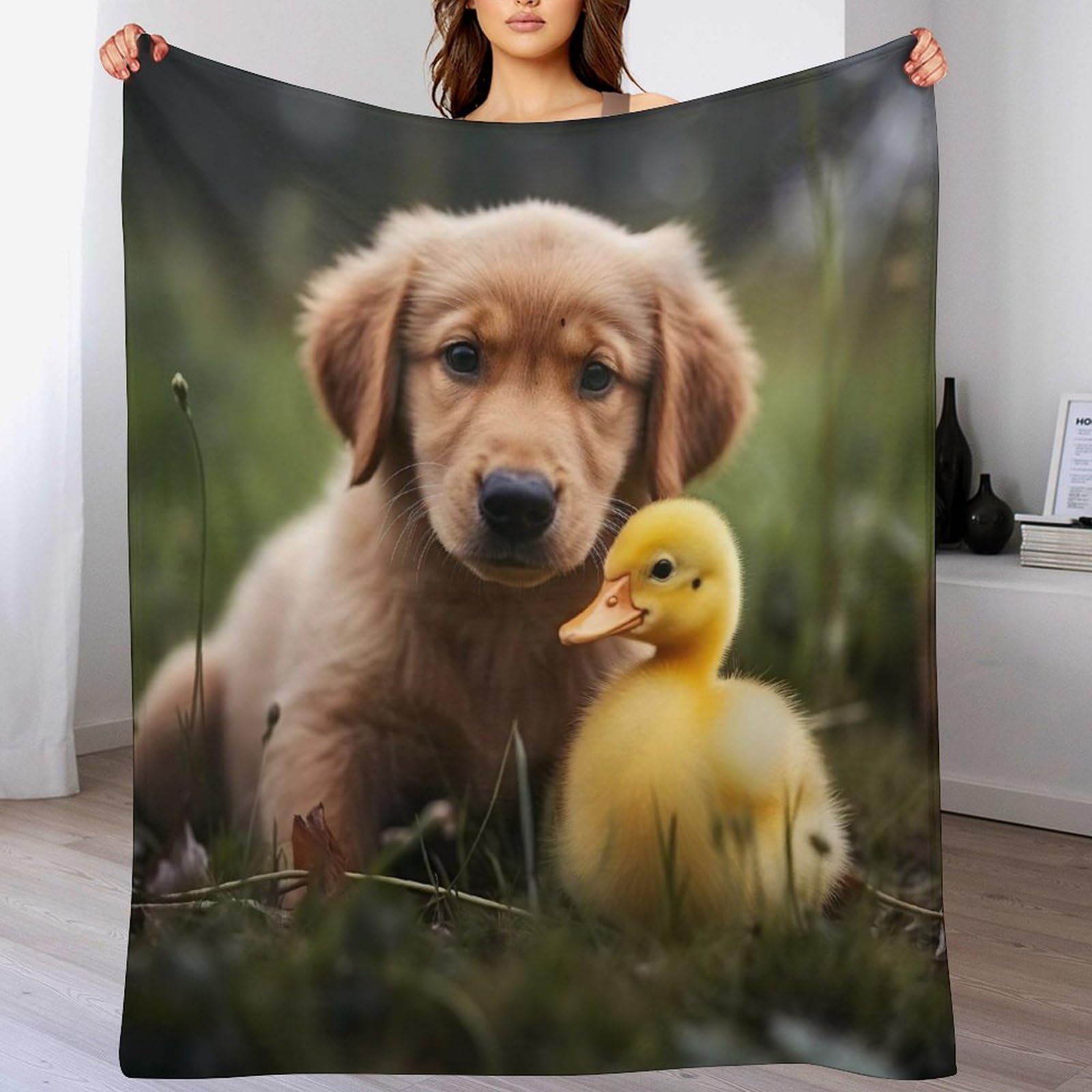 Couverture polaire anti-poils pour chien, plaid doux lavable pour protéger le canapé