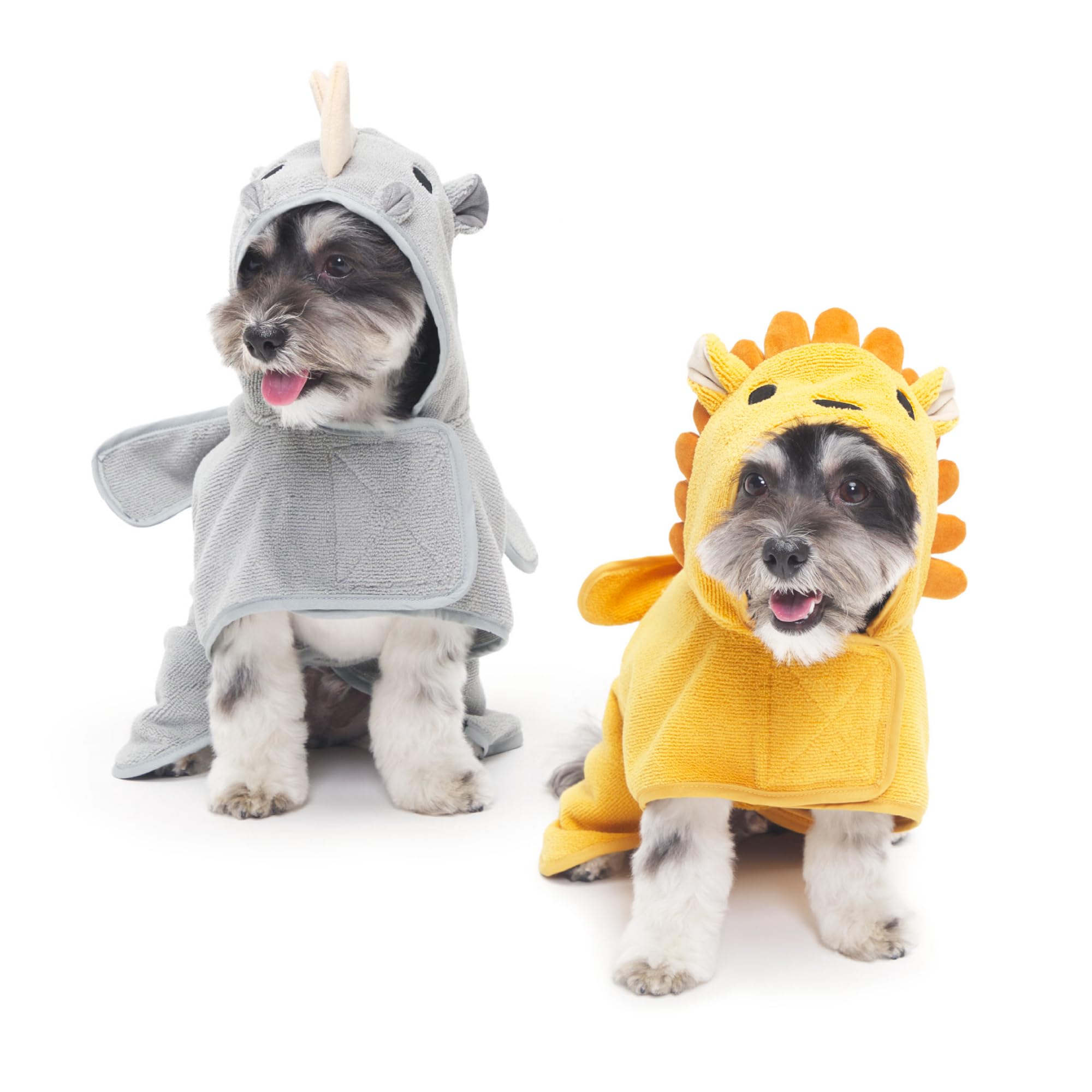 Barkbox Dog Bathrobe Bundle Fast Drying with Hook and Loop Closure & Wrap Tie Snuggle, Easy to Clean, Machine Washable, Dog Coats and Tumble Dry Low -