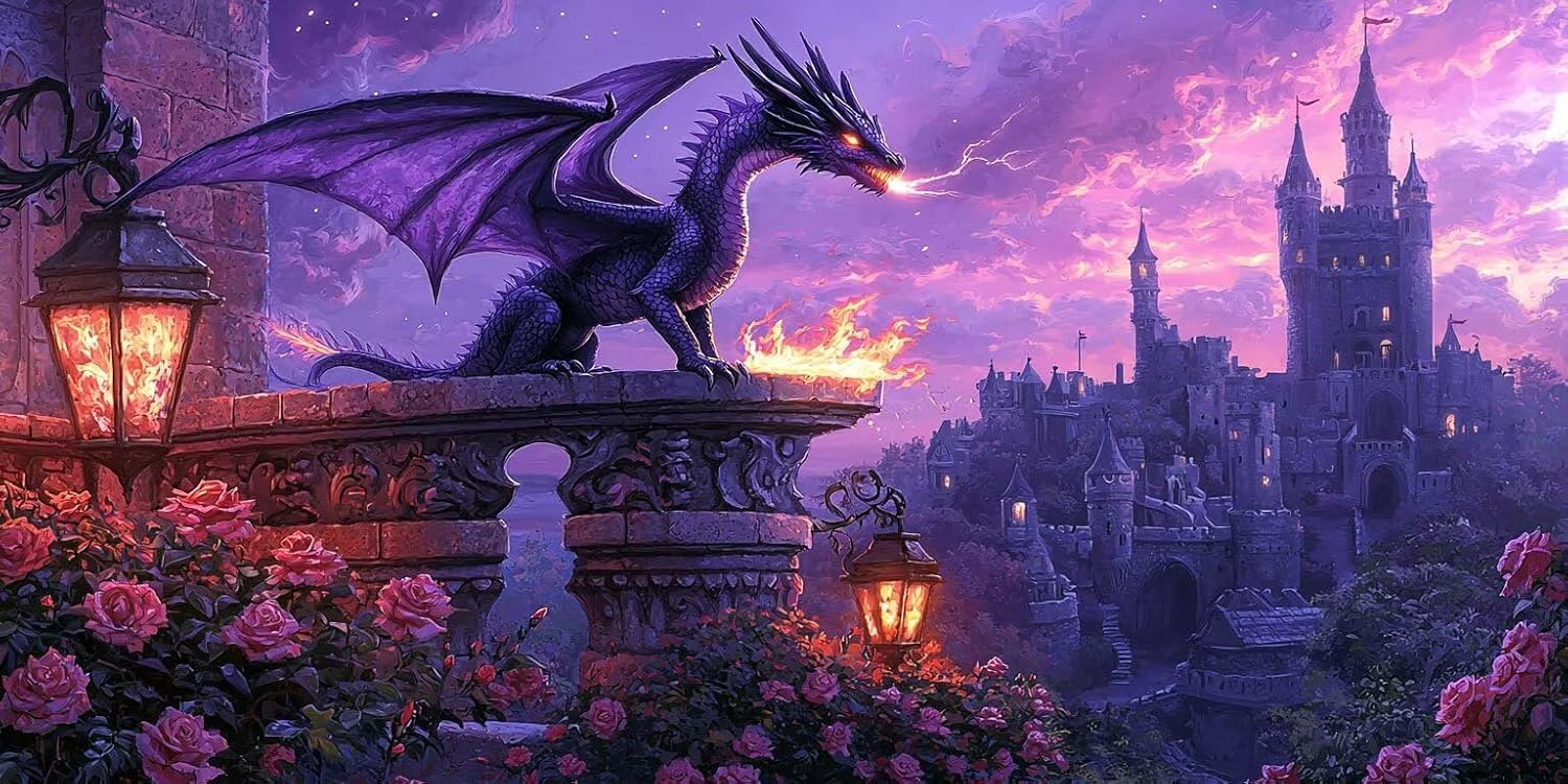 DIY 数字 油絵 塗り絵 キット 大人 子ども 塗り絵 火竜 デジタル油絵 手塗り 数字キットによる絵画 絵かき インテリア 壁飾