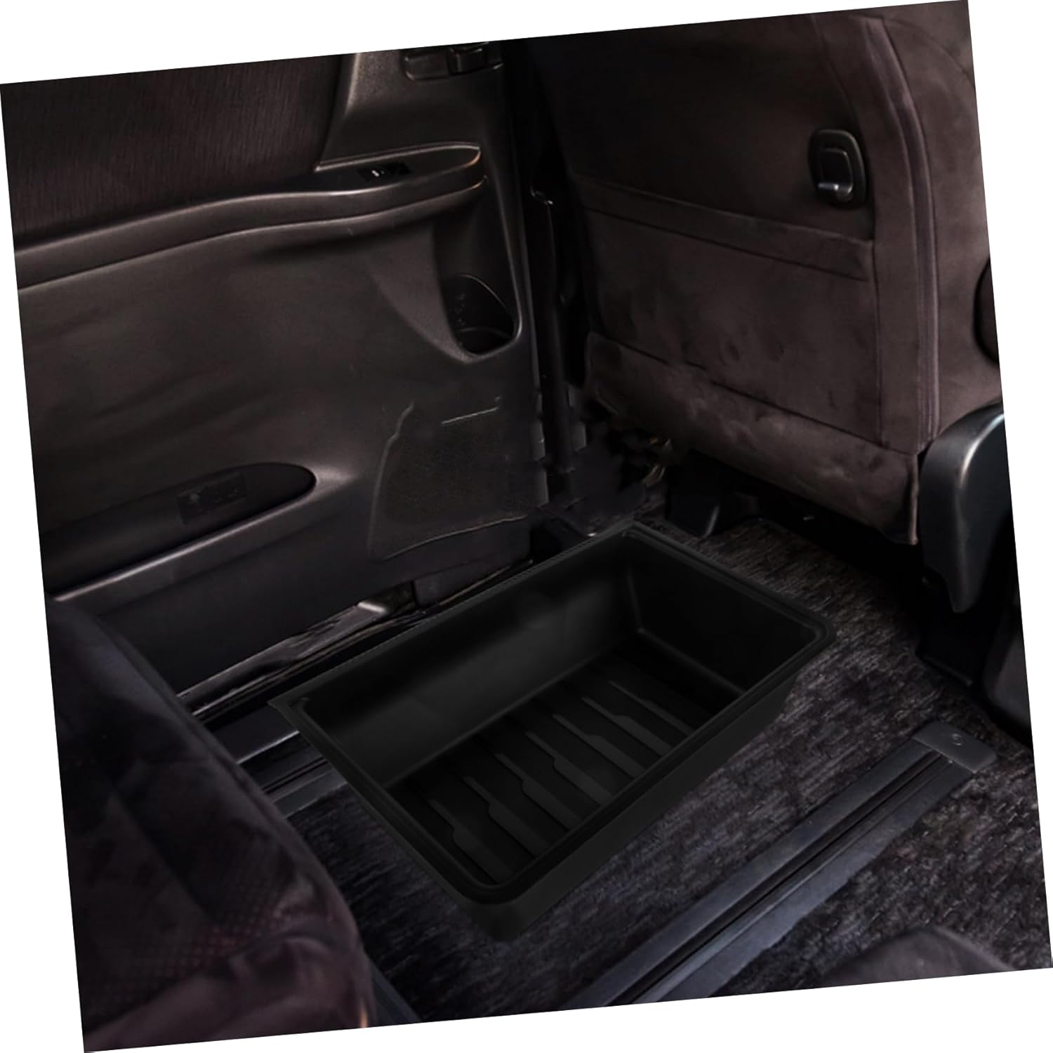 under Seat Organizer for Model y Durable Plastic Storage Box Multi-function Car Storage Tray for Tools and Umbrella