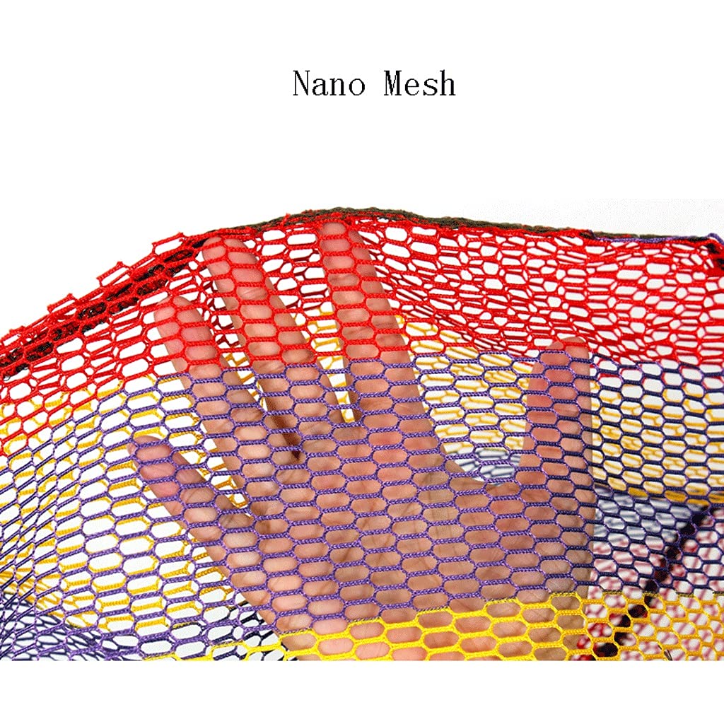 Rete da pesca Pesca Landing Net 40CM 45CM 50CM Telescopico Rete da Pesca per Carpa Trota Pesca Lega di Titanio Pieghevole Landing Nets Rete (Colore: Blu, Dimensioni: 45X45X38cm)