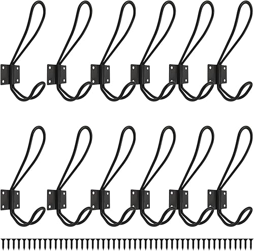 Ganchos para abrigos de estilo rústico de granja, perchero para abrigos y sombreros o bolsos, ganchos para colgar ropa, ganchos para colgar en la