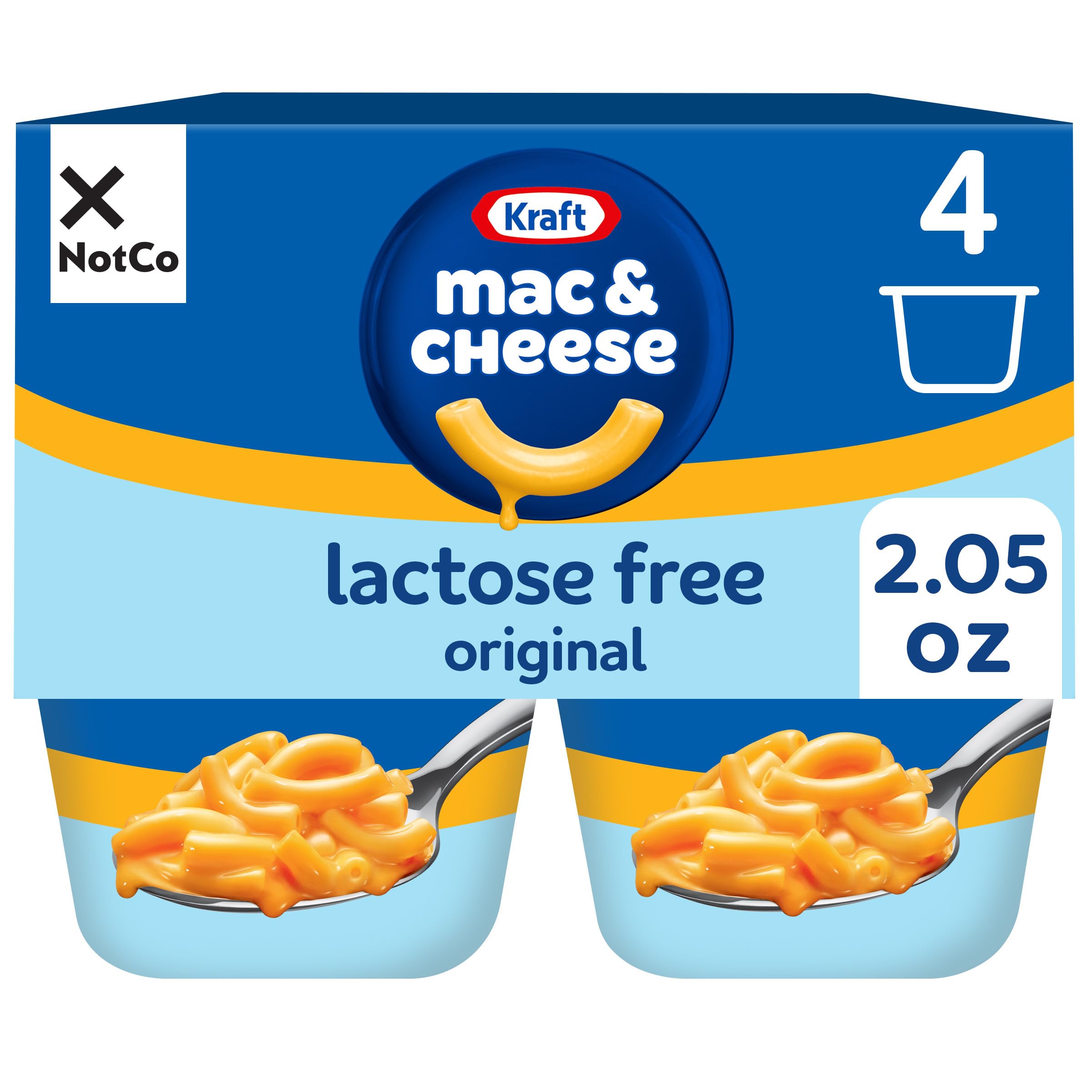 Kraft NotCo Original Flavor Plant Based Mac & Cheese, 4 ct Pack, 2.05 oz Cups