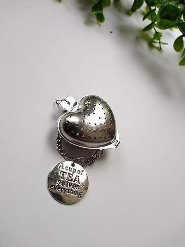 Miniatura 2 de A Cup of Tea Solves Everything Heart Infuser Ball for Brewing Herbal Teas