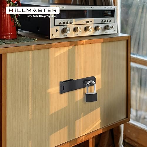 Miniatura 6 de HILLMASTER Cerradura de puerta de alta resistencia de 7-34 pulgadas de acero extra grueso, cerradura de puerta de seguridad, cierre de candado,
