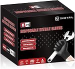 NEOTRIL 8 Gants jetables en nitrile sans stérilité avec Gants en caoutchouc texturé diamant surélevés