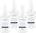 Bleu Lavande - Vaporisateur antibactérien naturel pour sanitisant les mains – 62% Alcool - Infusés avec 100% Huile essentielle de lavande pure - Pas de fragrances artificielles - Taille des voyages - Fabriqué au Canada - 60ml - 4-Pack