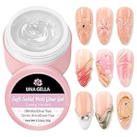 Vista 1 de UNA GELLA Gel constructor para uñas 1.2 fl oz 3D moldeado arte de uñas gel para esculpir uñas gel duro no pegajoso pegamento de uñas sólido U V/LED