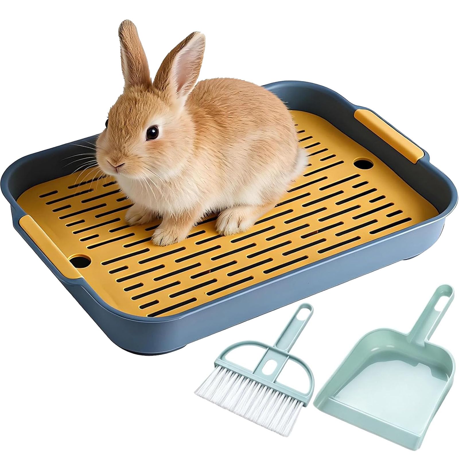 2PCS Rabbit Litter Tray Set, Litters Tray Rabbits, Bunny Litter Trays for Small Pet Use A Rabbit Litter Tray Product For Home Pet Care