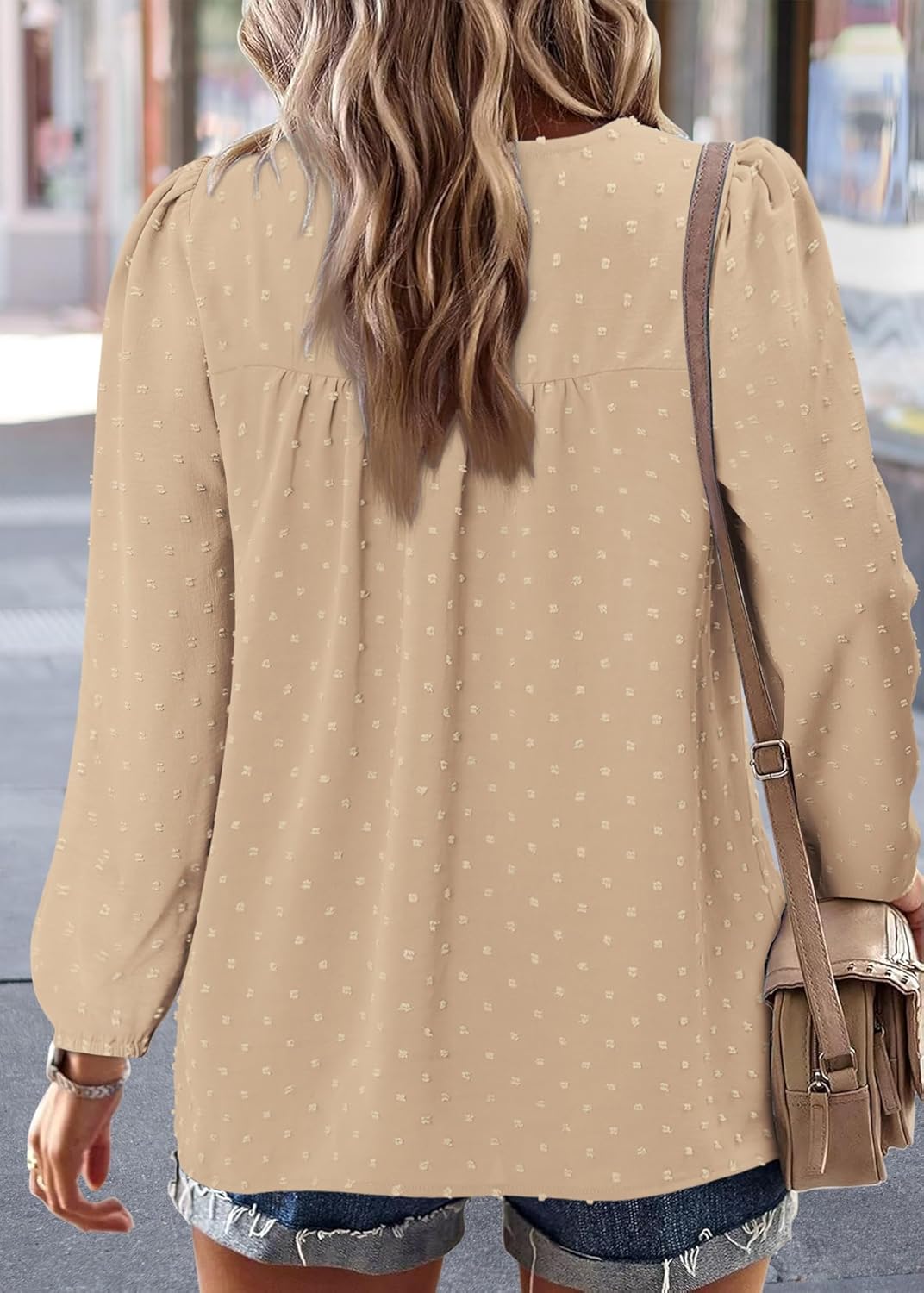 BETTE BOUTIK Womens Boho Fall Long Sleeve Shirts Crewneck Dressy Casual Blouses Trendy Flowy Tops - Image 5