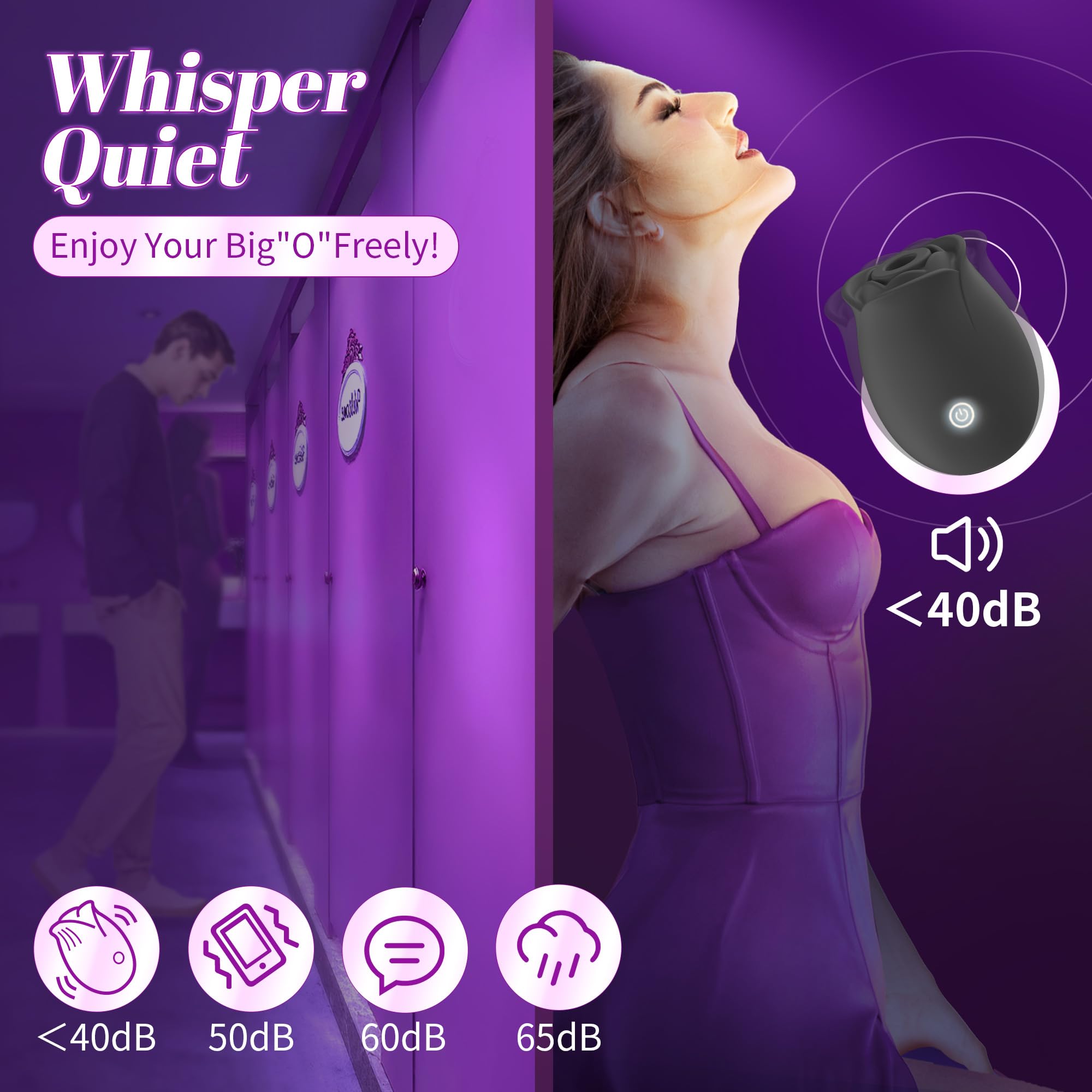 Rose Sex Toy Dildo Vibrator - Rose Toy Adult Toys Sucking Vibrator Nipple Sucker (): Blackrose