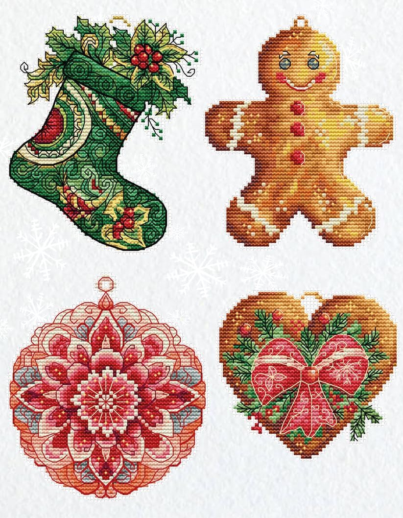 Luca-S 4 Counted Cross Stitch Kit Toy Set Winter Decoration