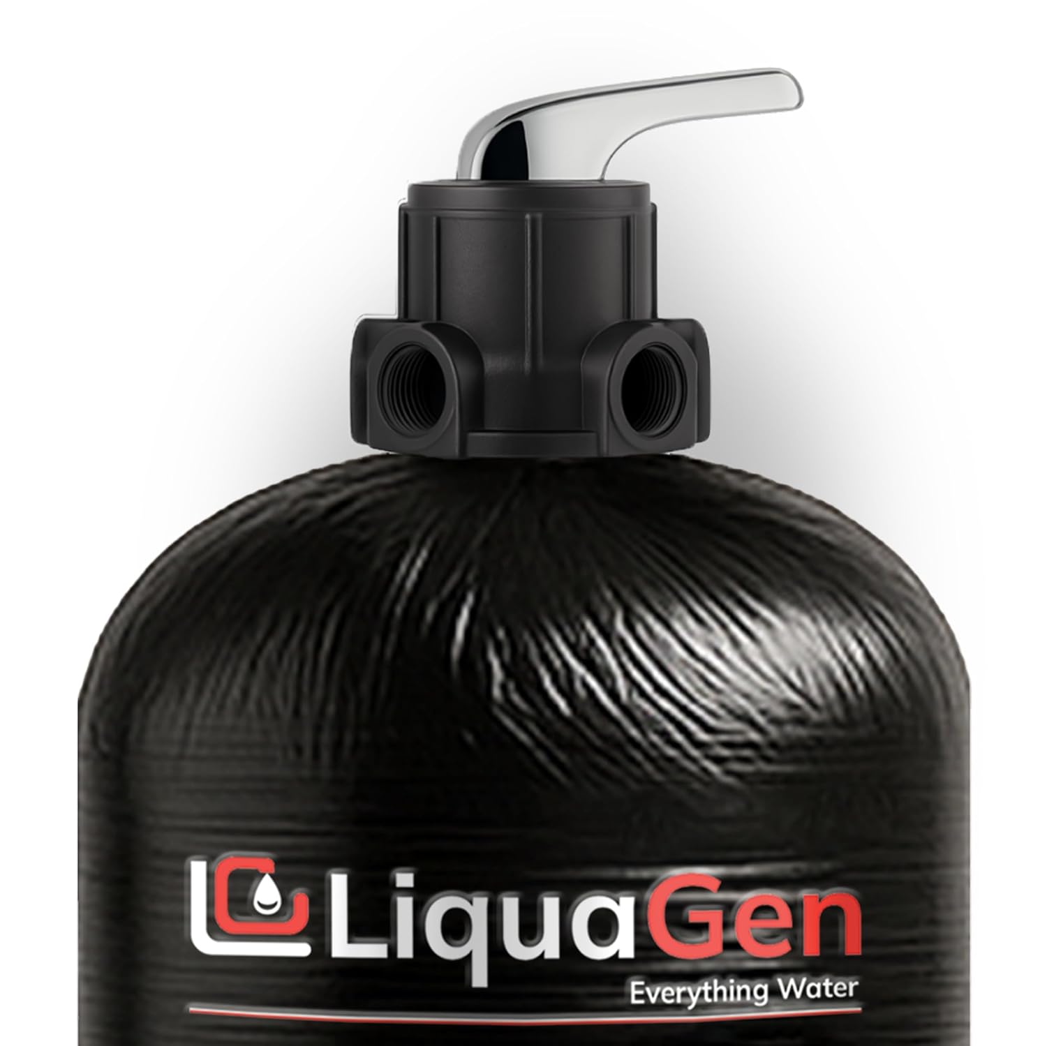 LiquaGen Calcite pH Neutralizer Well Water Filter System – Manual Backwashing Whole House Unit for Acidic Water 6.0–6.5 pH, Corrosion Protection, Plumbing Safety & Natural pH Adjustment (10 GPM)