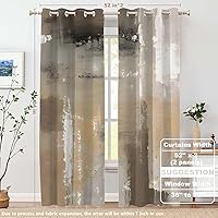Vista 790 de Cenefas de cocina modernas con patrón de cobre marrón dorado para ventanas, cenefas opacas abstractas de marcas de arañazos y cortinas opacas