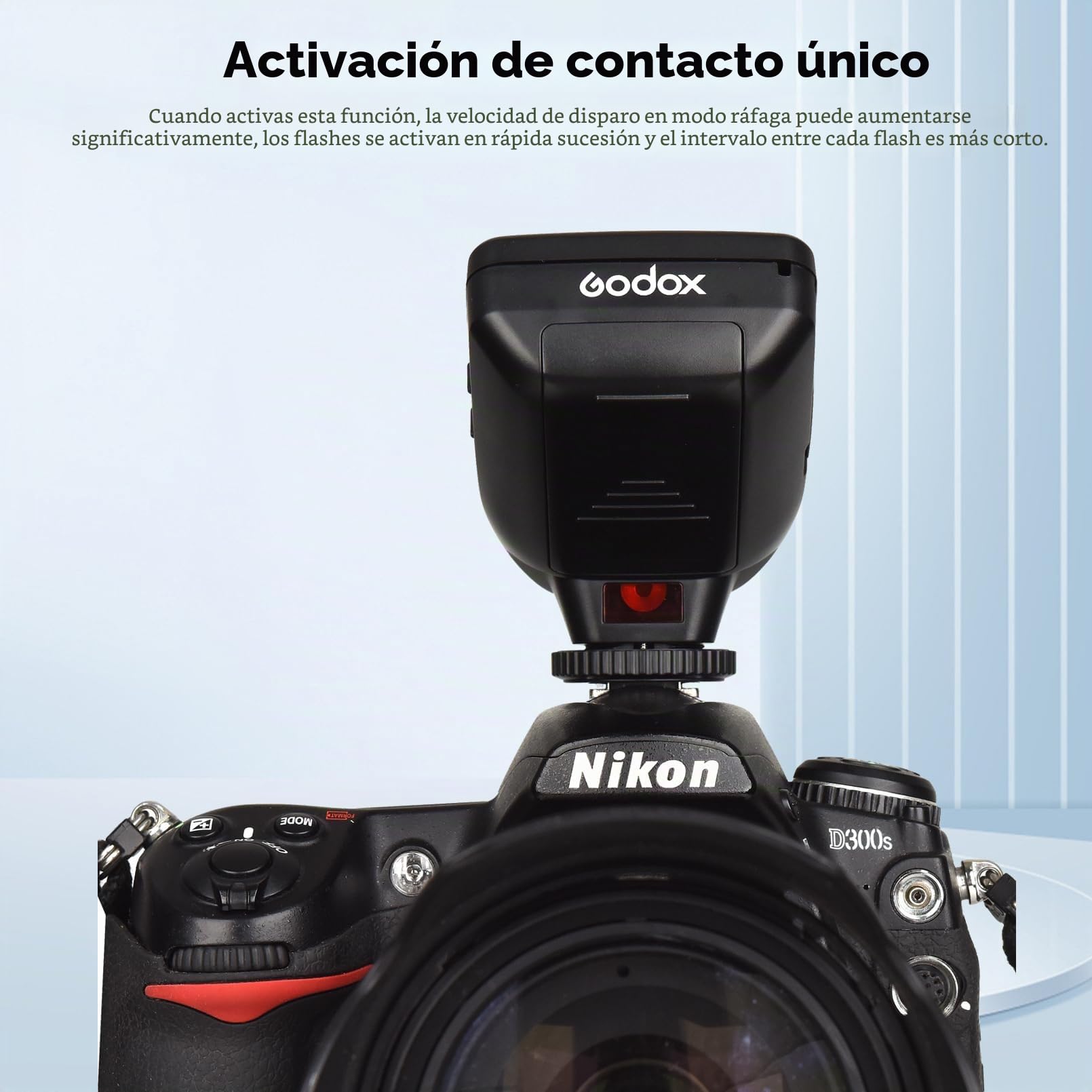 Godox XPro-N Flash Disparador Transmisor，2.4G inalámbrica X Sistema 1/8000s HSS Flash Trigger Pantalla LCD Grande para Cámaras Nikon