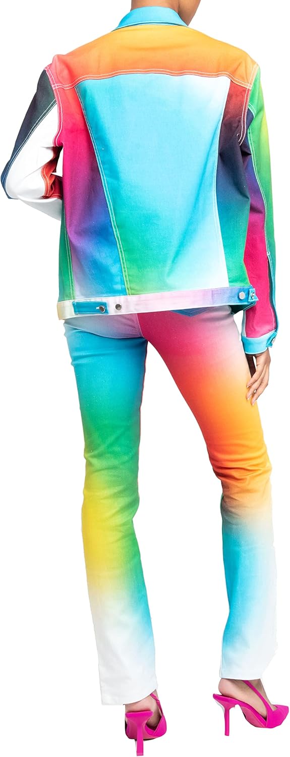 BruceGlen Printed Denim Jacket