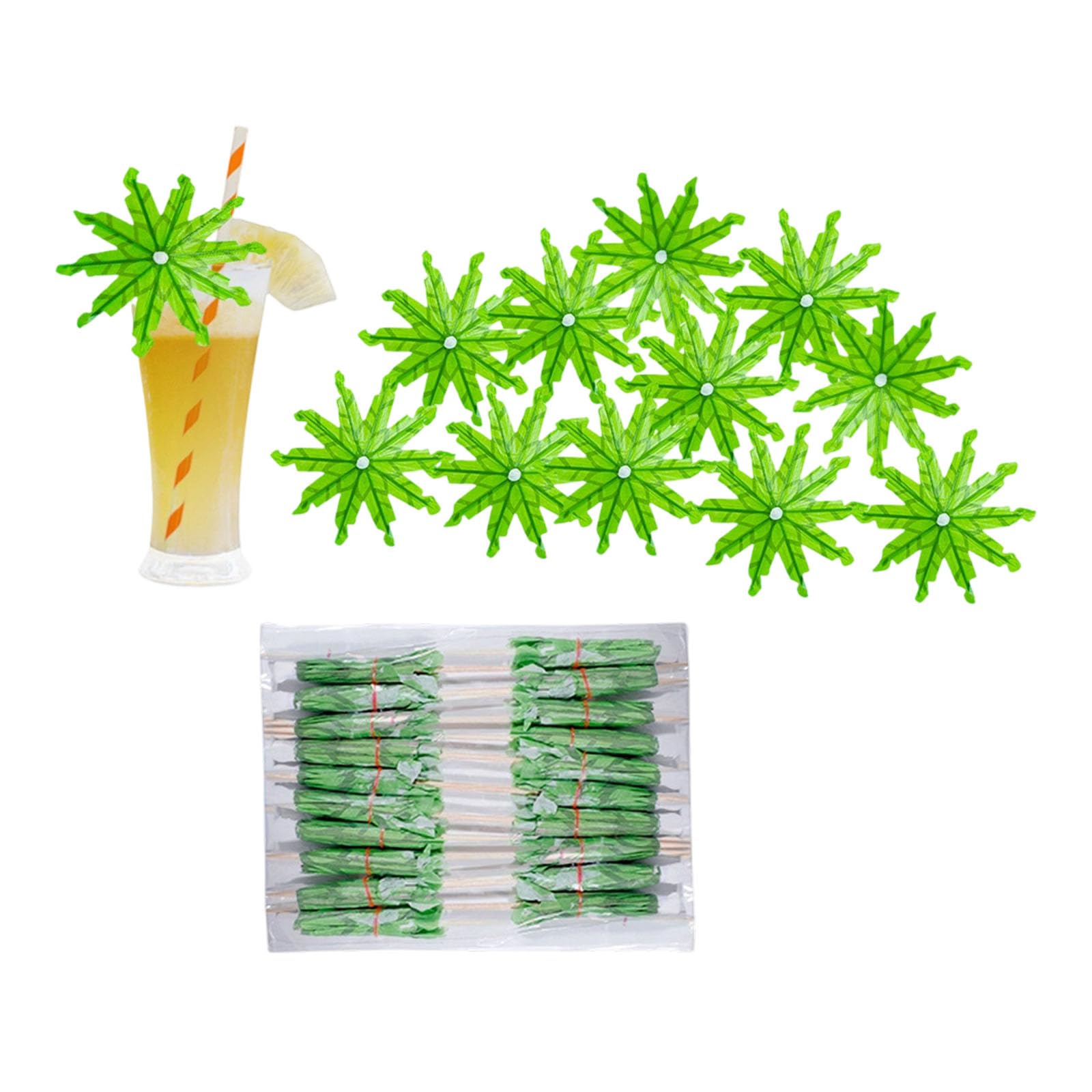 Tsophreniq Of 100 Colorful Paper Umbrella Picks Fruit Skewers for Cocktails Party Decorations and Drink Garnishes Drink Decorations