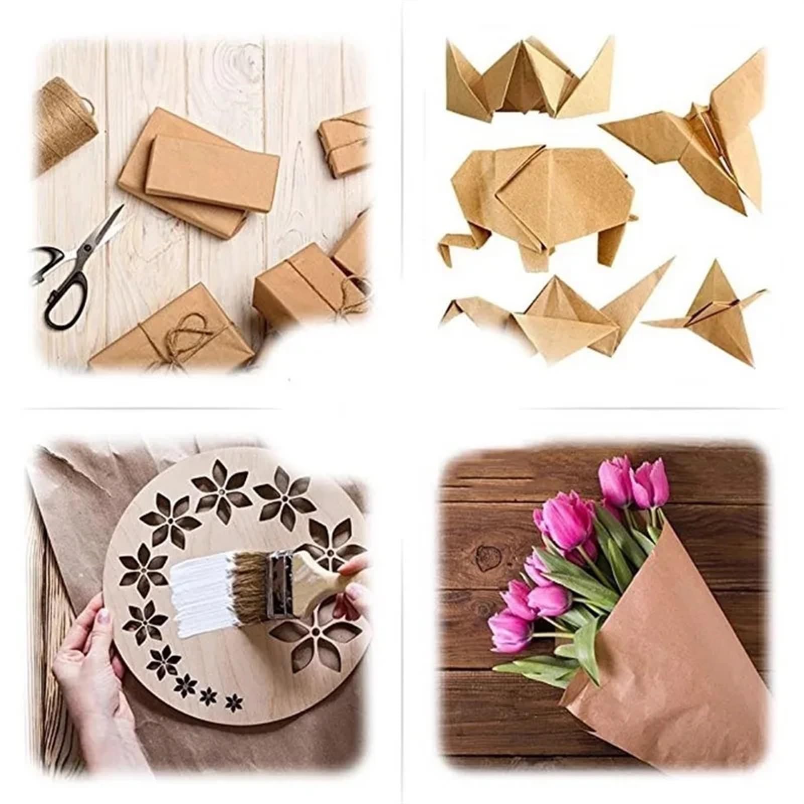 Packpapier 50cm x 3/10m braun Kraftpapier Schutz Kraft Geschenkpapier Verpackung Malerei Handwerk(50cmx3meter Brown)