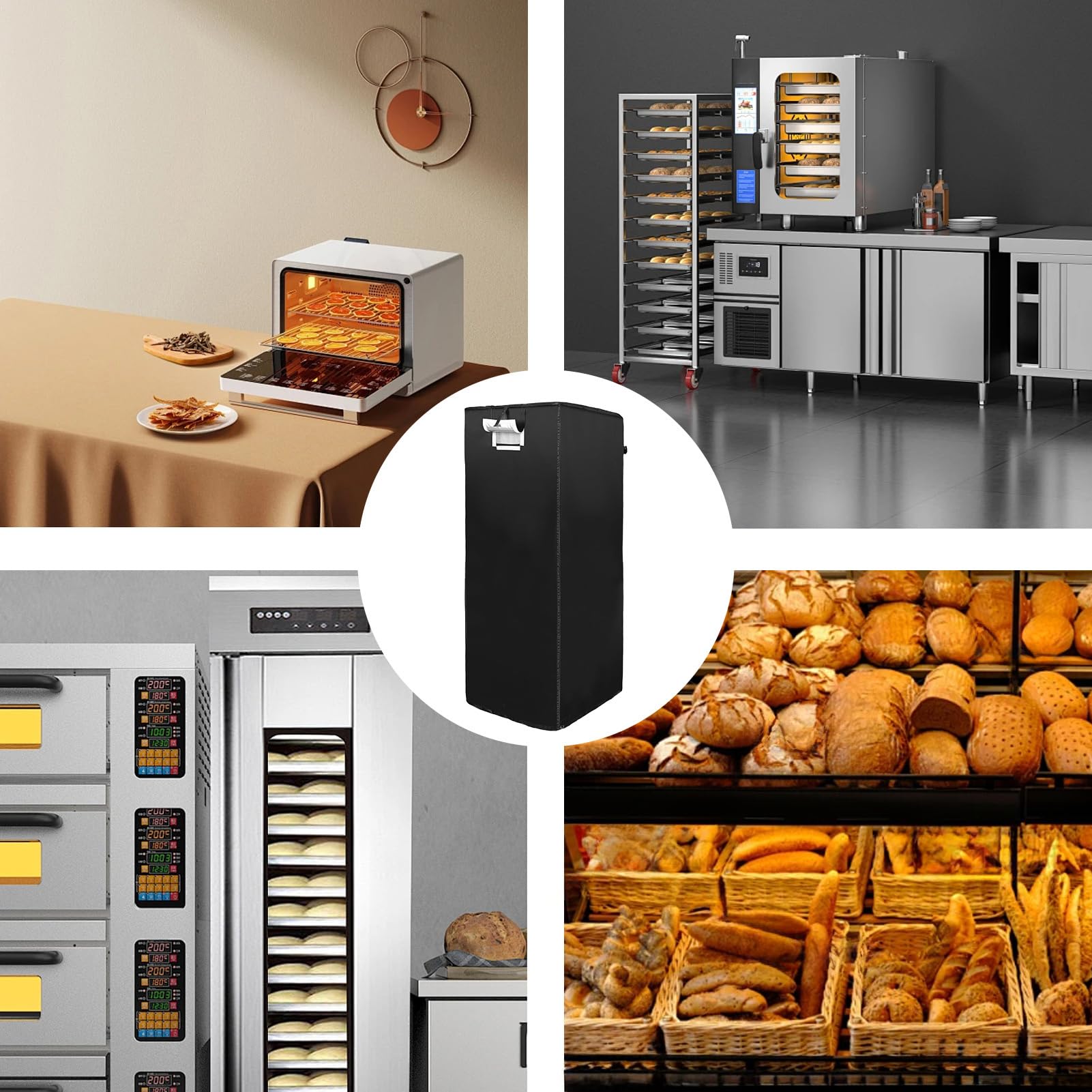 Copertura per rastrelliera, impermeabile, antipolvere, con cerniera, copertura per panini, per cucine di casa, autunno, estate, uso quotidiano, per interni ed esterni, ristorante, vacanze, feste di