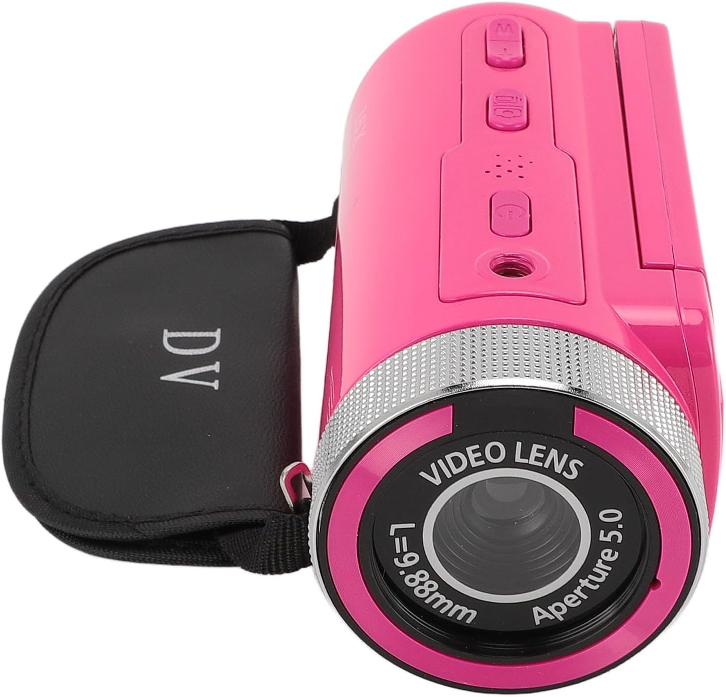 Front view of the CCYLEZ Digital Camera showing the lens and microphone attachment point