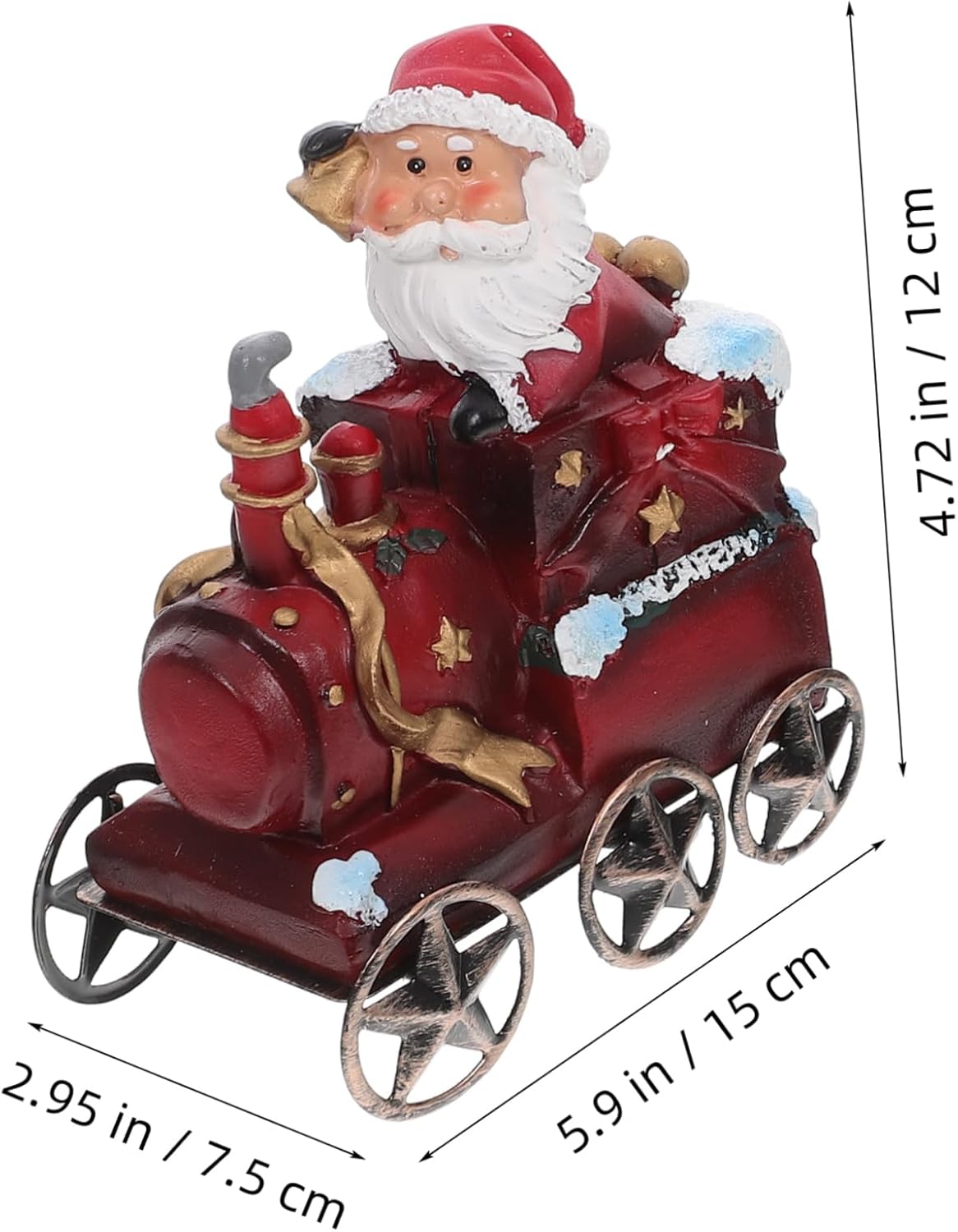 3pcs Christmas Train Set Decorative Train Ornaments for Holiday Tabletop Fireplace Decor Artisan Crafted Xmas Desktop Decorations for