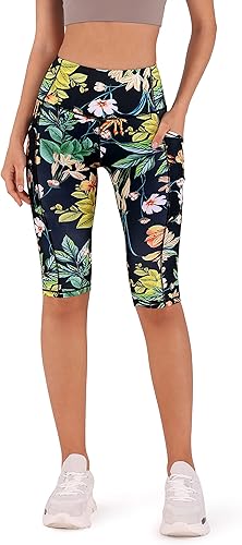 Miniatura 706 de ODODOS - Leggings tipo capri de mujer, no se traslucen y modelan el abdomen, con cintura alta y bolsillos; para hacer yoga, atletismo, ejercicio