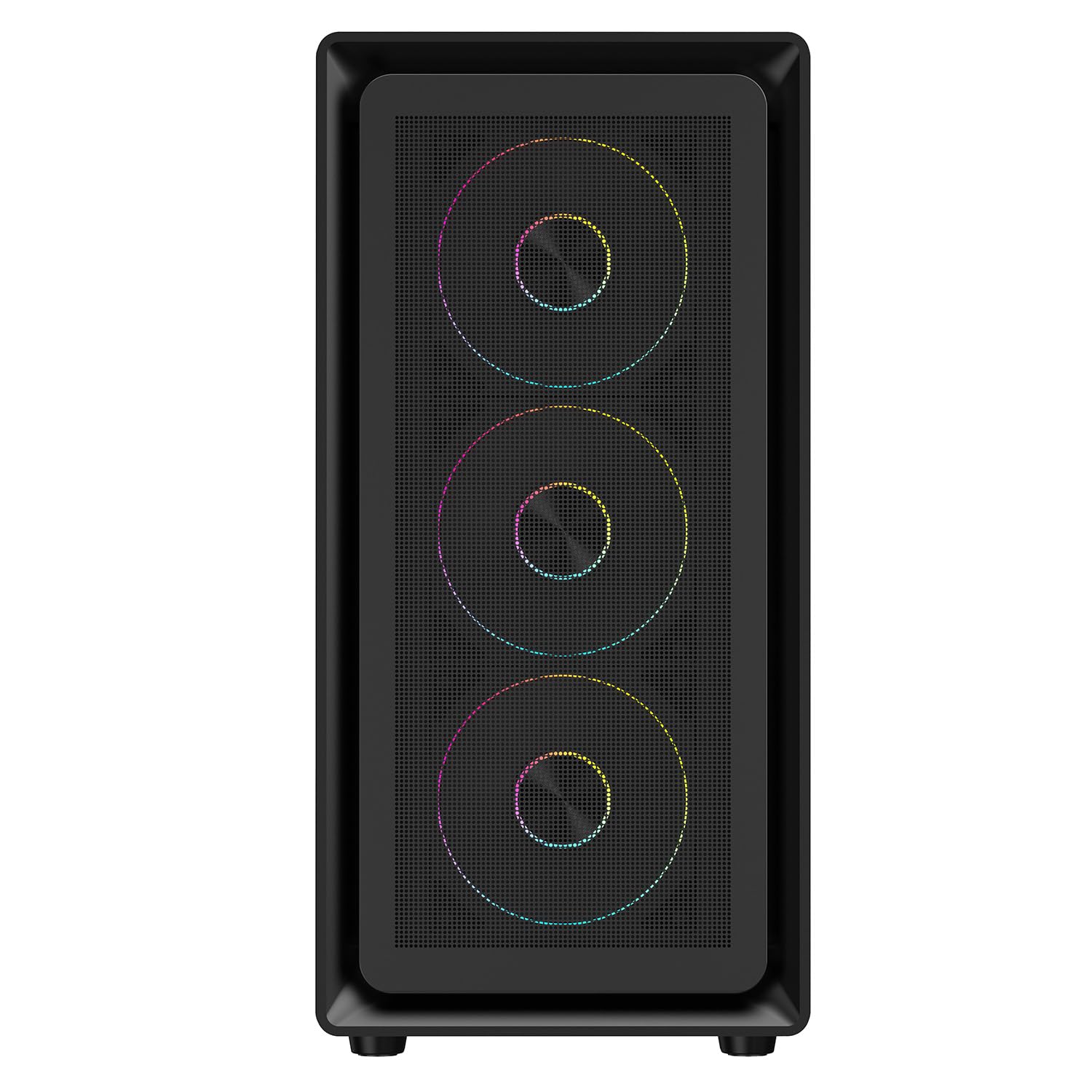Itek Case Gaming MESHCORE 36B – Tower ATX con 4 Ventole ARGB 12 cm incluse, USB-C, 2x USB 3.0 e Pannello Laterale in Vetro Temperato