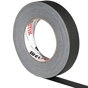 WELSTIK Black Gaffer Tape 1 Inch 1" X 60 Yards-Heavy Duty Gaffers Tape for Cables,Photography,Theater Stage Setup,Interior Design,Residue Free,Non Reflective,Easy to Tear