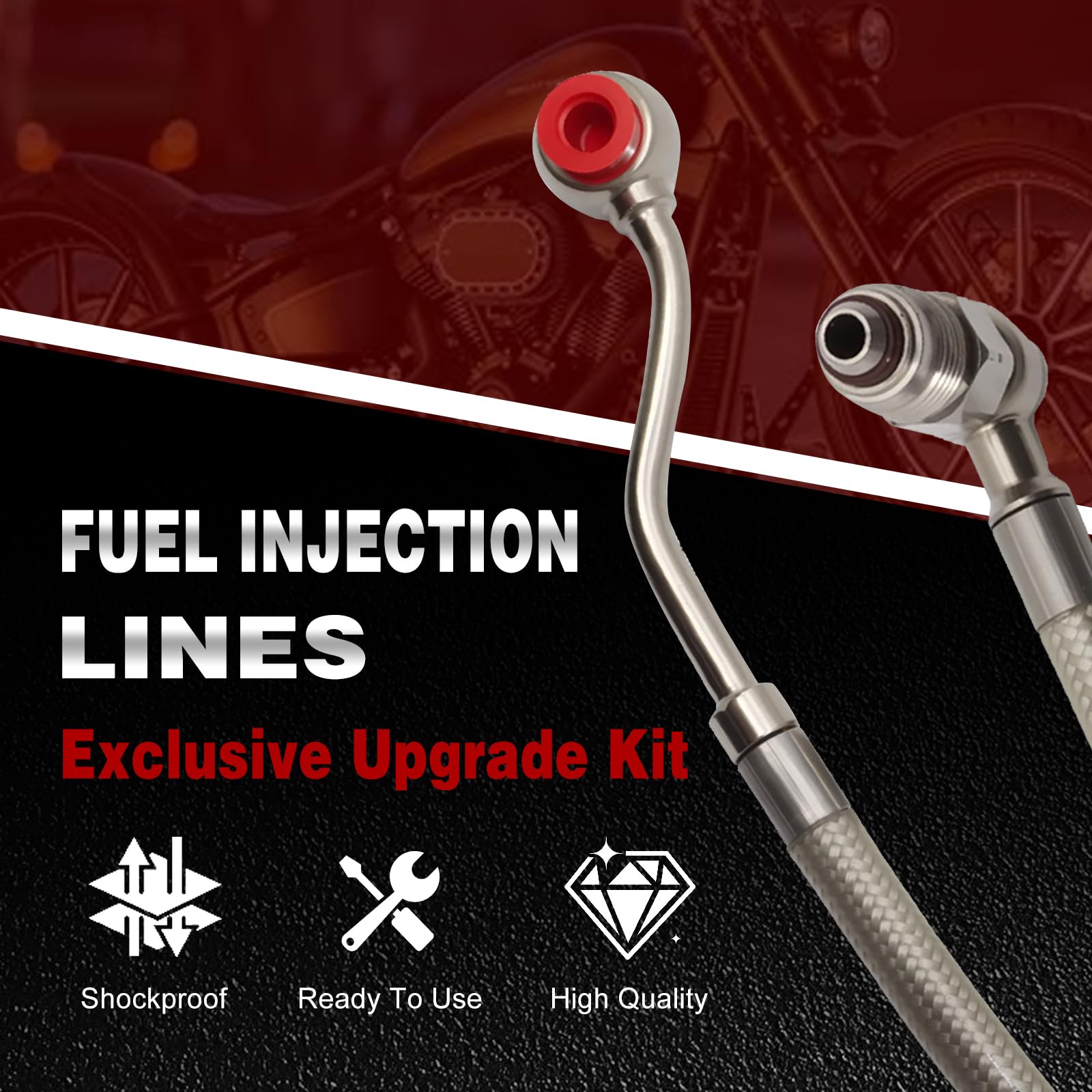 Líneas de inyección de combustible compatibles con Harley-Davidson Electra Glide, Road King 1996-1999, repuesto para HDFL005, HDFL-005