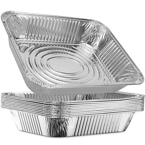 Thickened 9"x13"Aluminum Foil Pans (10 Pack) - Disposable Steam Table