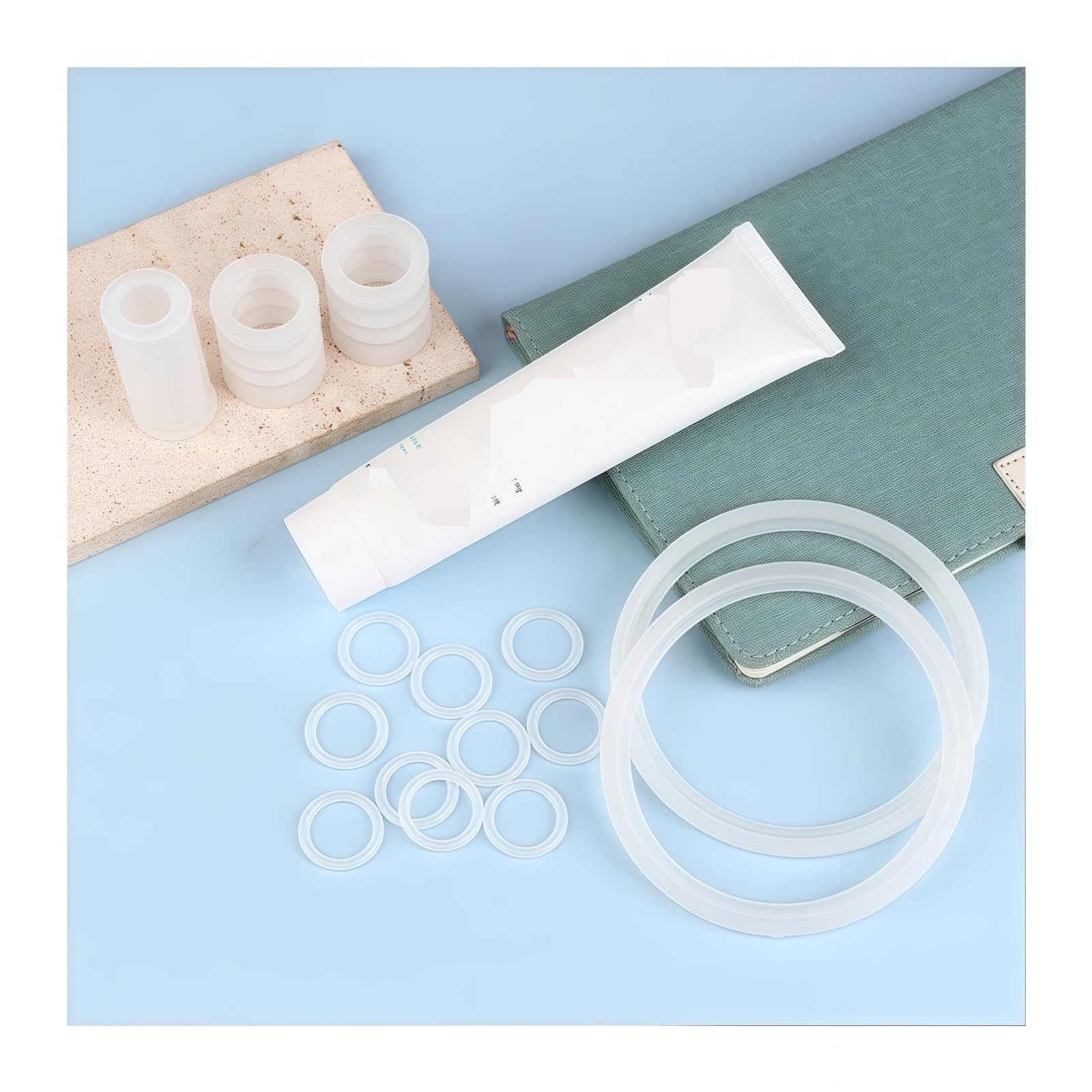 16-teiliges Dichtungsring-Set aus Silikonkautschuk for Softeismaschinen, kompatibel mit VEVOR YKF, Eismaschinen, Silikondichtungsringe, Rohrkomponenten von Softeismaschinen-Armaturen